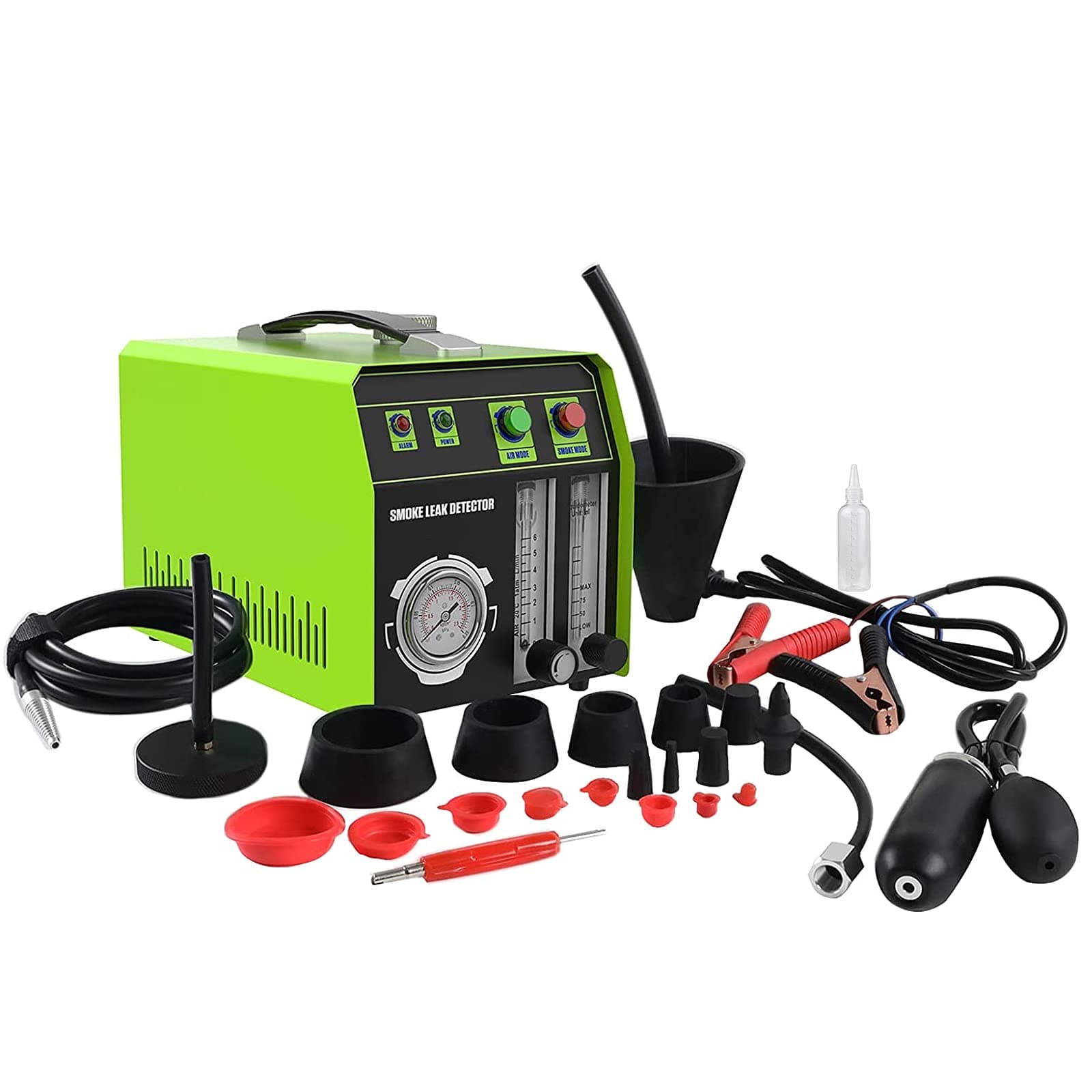 Car EVAP Smoke Detector Machine, Dual Modes 12V Automotive Fuel Leak Tester with Pressure Gauge for Vehicle Motorcycle Boats