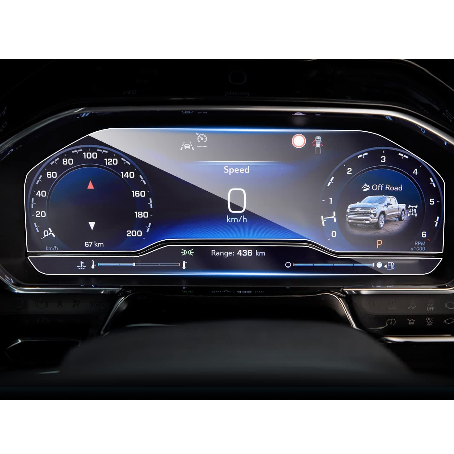 SHAOHAO 2022 2023 2024 GMC Sierra 1500 Screen Protector for 2022 2023 2024 GMC Sierra 1500 SLE Elevation SLT 12.3 inch Dashboard Screen Protector 2022 2023 2024 Sierra