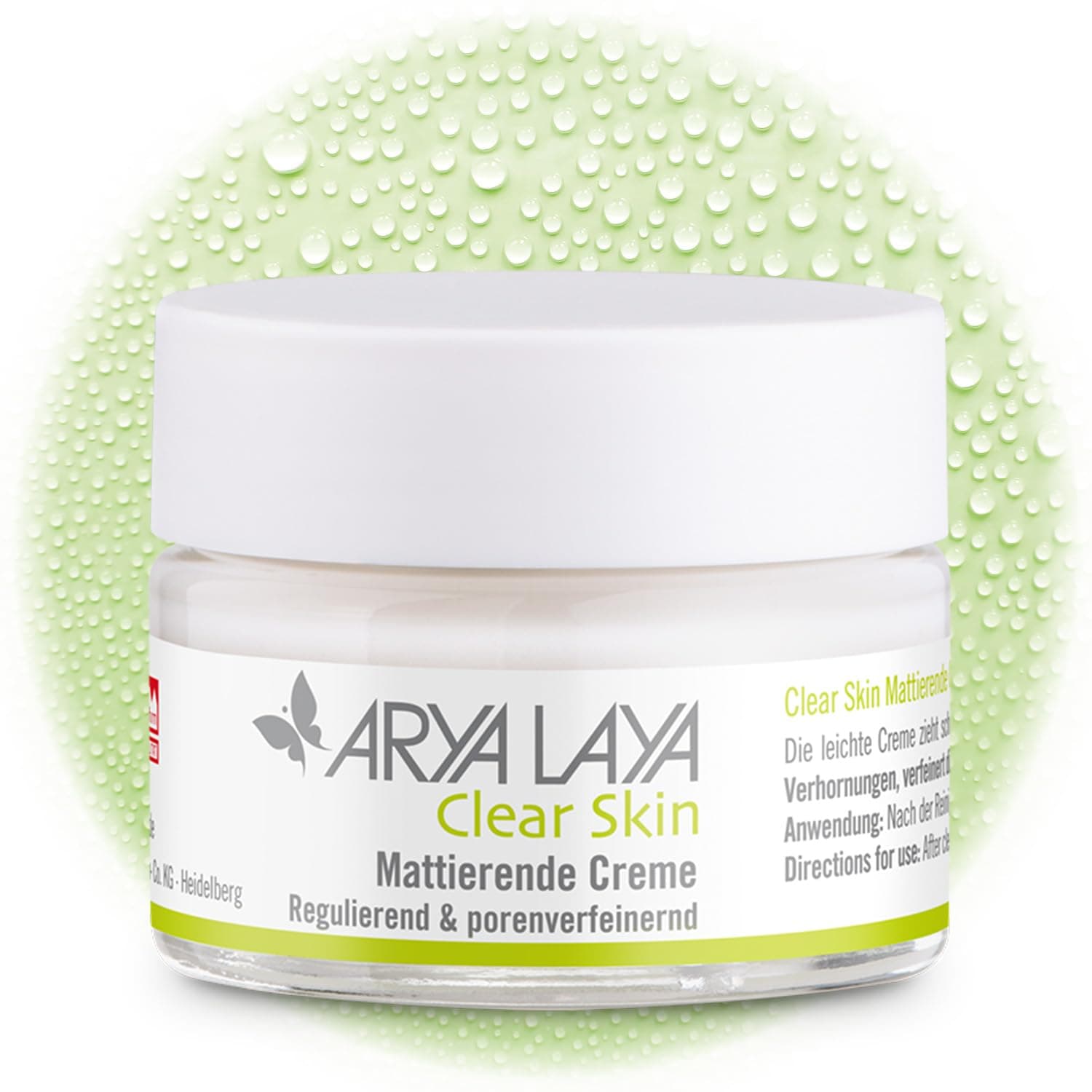 Clear Skin Mattifying Cream: Regulates Sebum Production, Refines Pores and Soothes the Skin, for Oily & Oily Blemished Combination Skin, Rosacea & Late Acne, Vegan, 50 ml