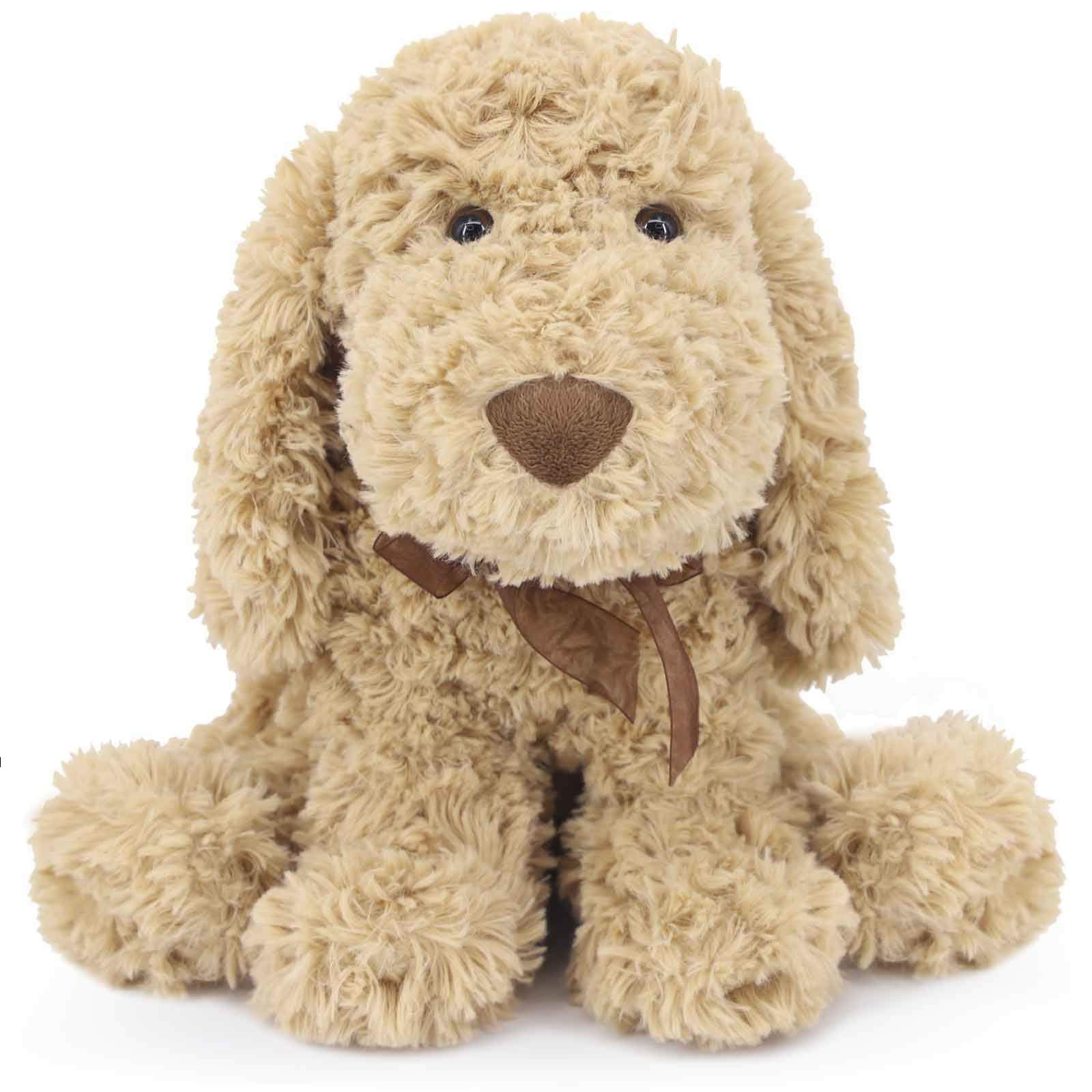 Poodle Puppy Goldendoodle Stuffed Animal, Adorable Toy Dog Labradoodle Plush for Kids Boys Girls Birthday Easter Nursery Bedtime Gift, 11.8“ Golden
