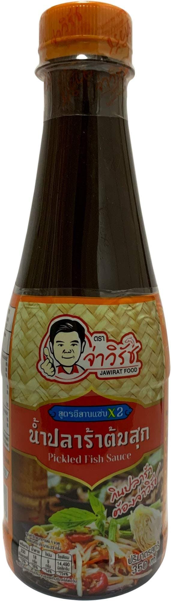 Jawirat Fermented Fish Sauce to cook Papaya Salad(Somtam) 12.34 Oz.