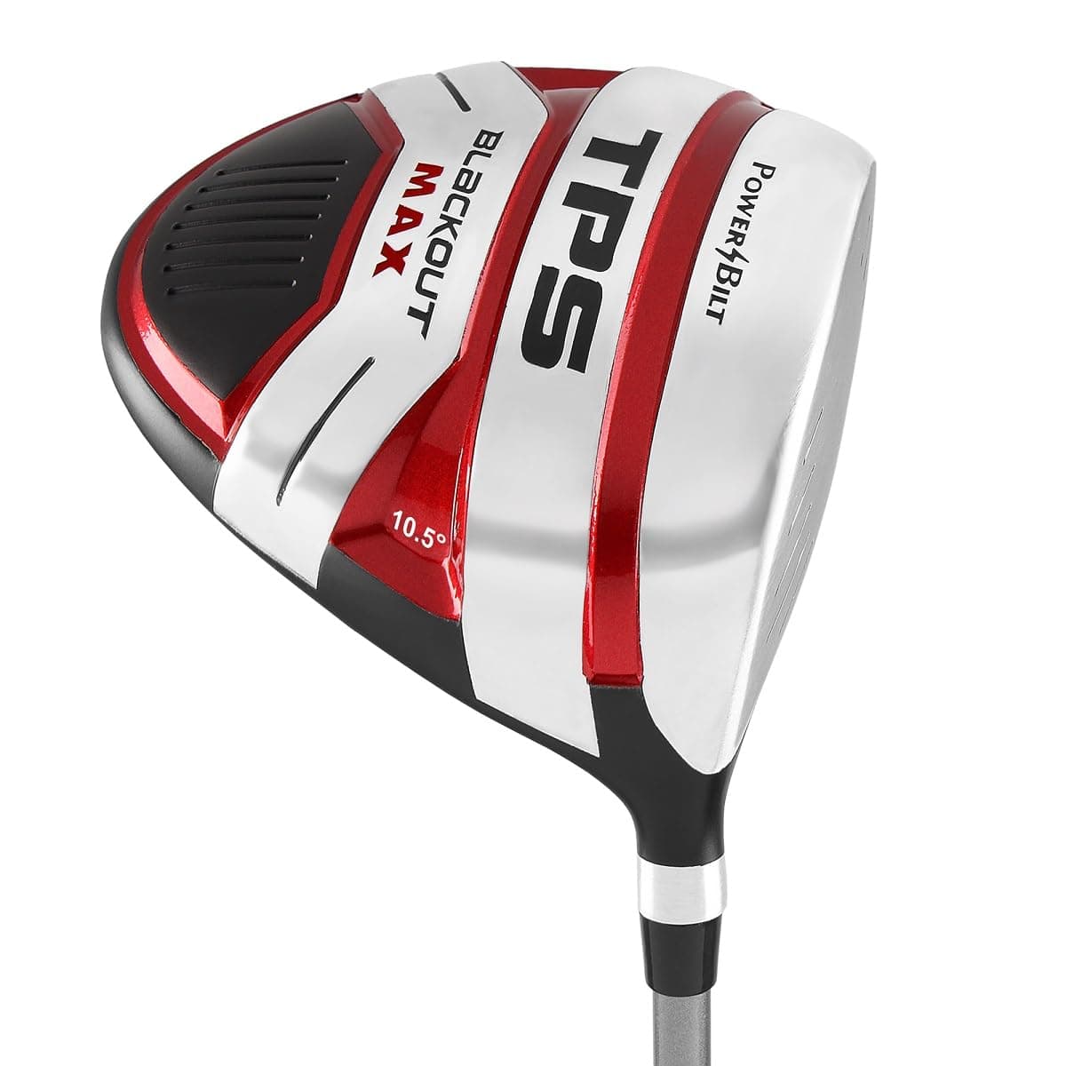 TPS Blackout Max Driver, Men's 10.5 Degree in Black/Red with Headcover