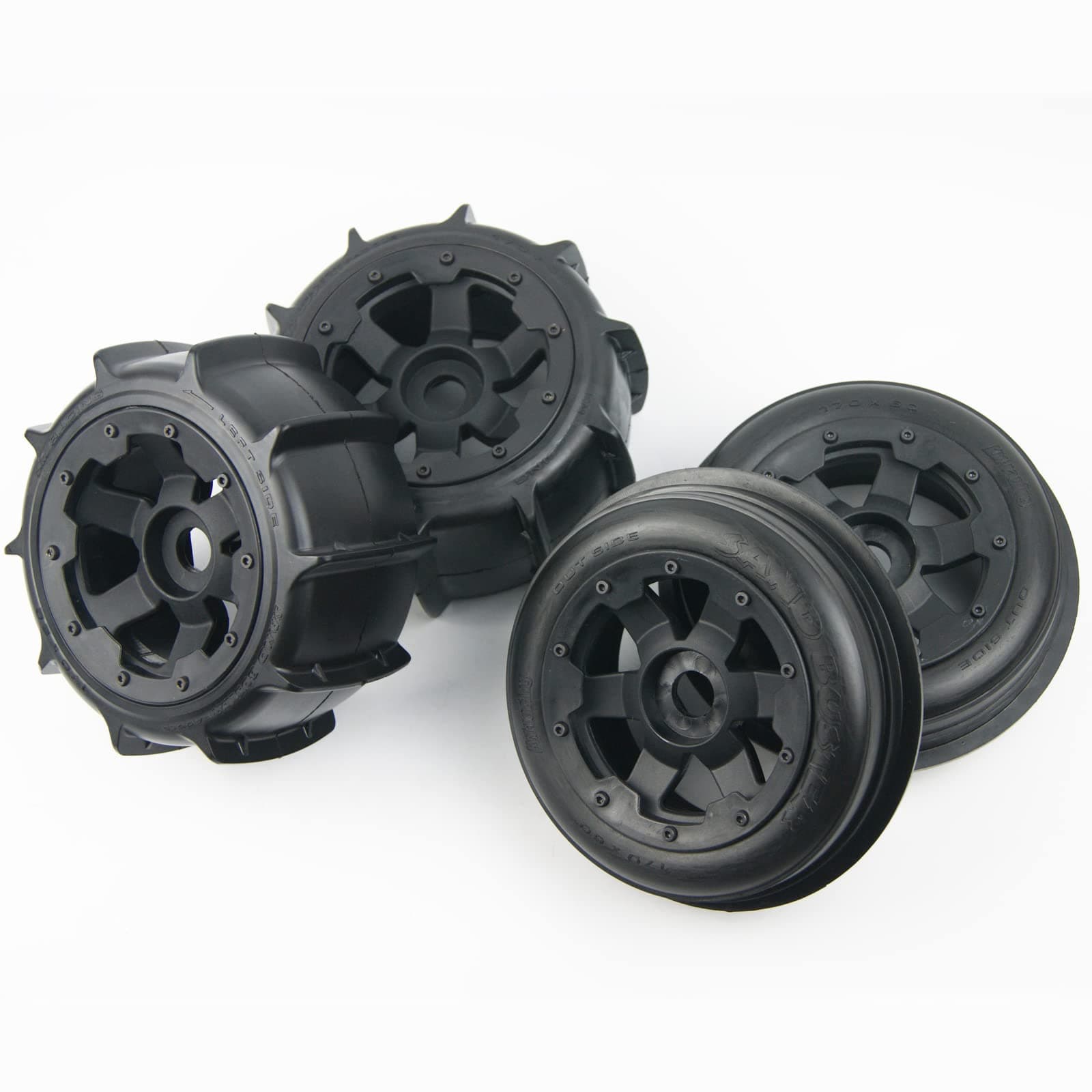 Front Rear Sand Paddles Wheels Tires for HPI KM Baja 5B SS 24mm hex