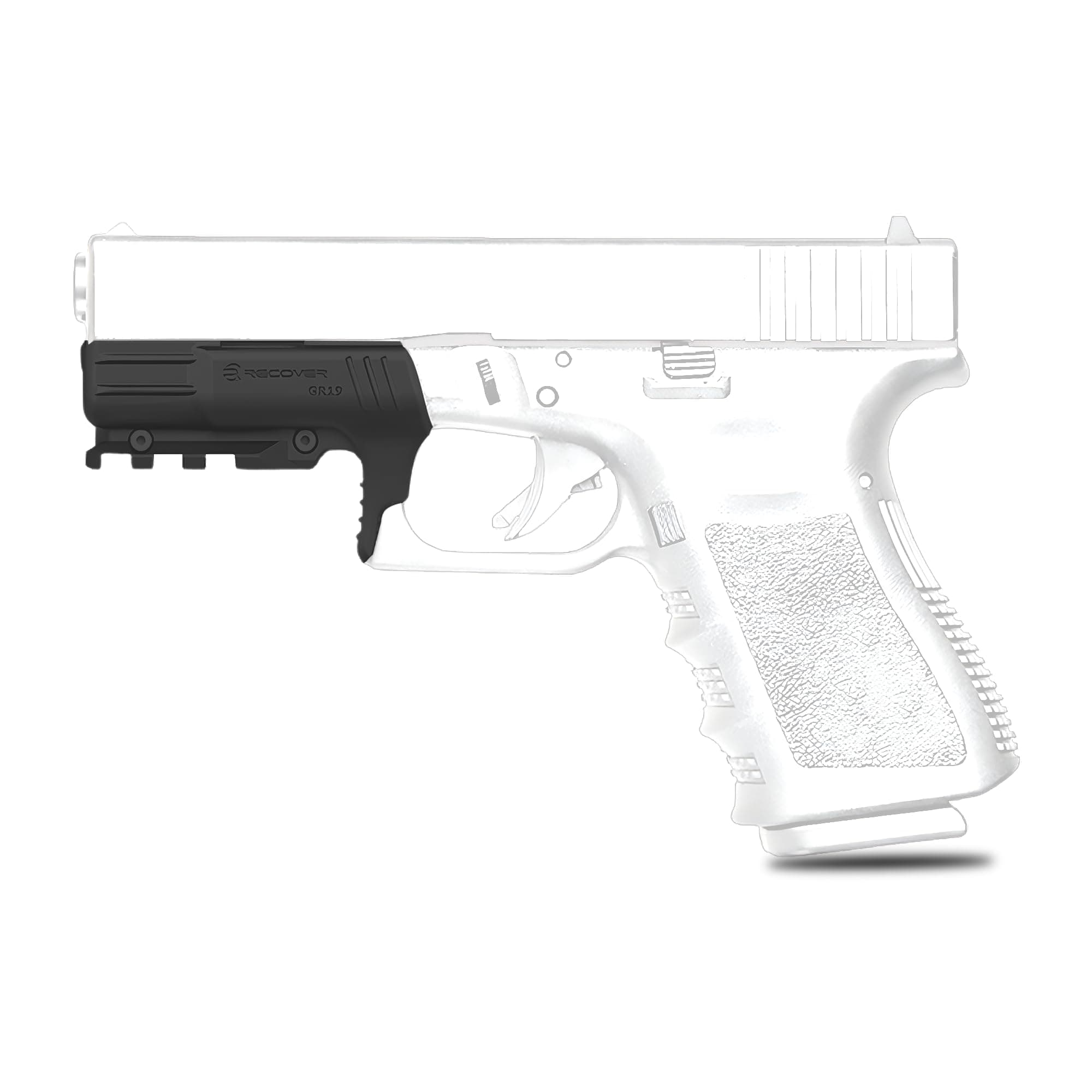 Picatinny Rail for Glock, Glock MOS, S&W Shield 9mm, SW40, Sig P365 (Must Select Your Model Below), Easy Install, No Mods Required