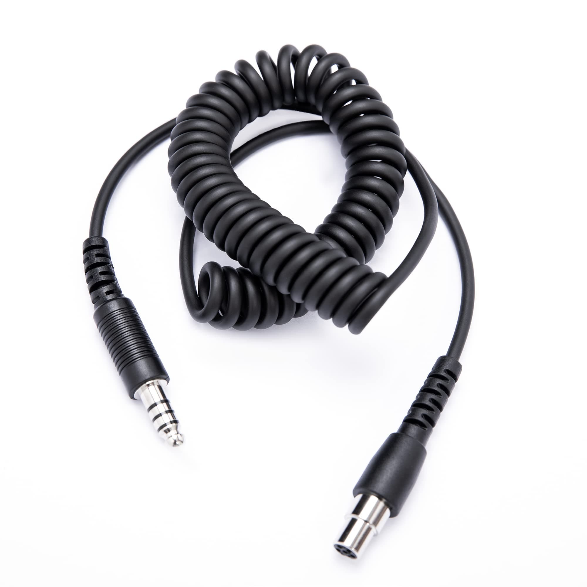 Fumei 5 PIN XLR Jack to U174 Plug Adapter 2M Coiled Cable Compatible with Helicopter Radios and XLR Headsets