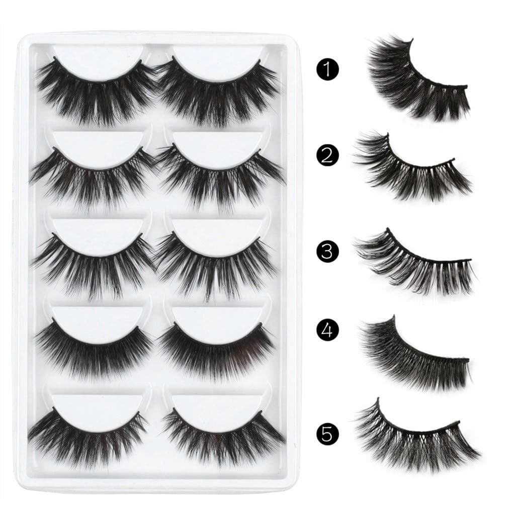 MA87 Mix In 5 Pairs Of 3D False Eyelashes For A Dense Long False Eyelash