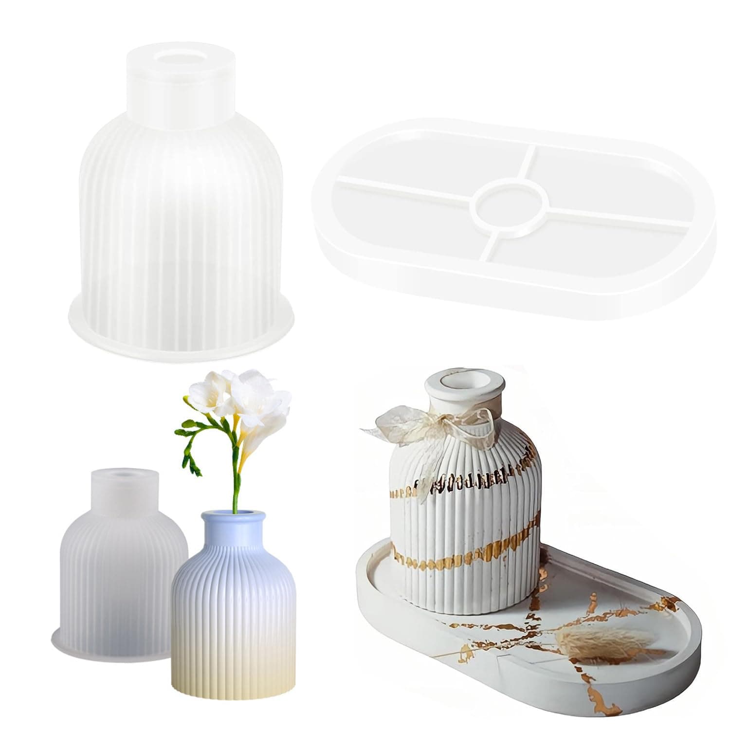 Vase Silicone Mould, Epoxy Resin Moulds Flower, DIY Vases Resin Moulds, Vase Casting Moulds, Flower Vase Silicone Moulds, Handmade Silicone Mould, for Making Pen Holders, Vases