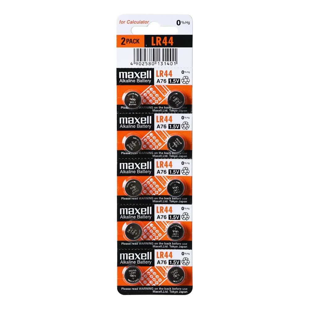 Maxell LR44 Batteries 10 Pack AD