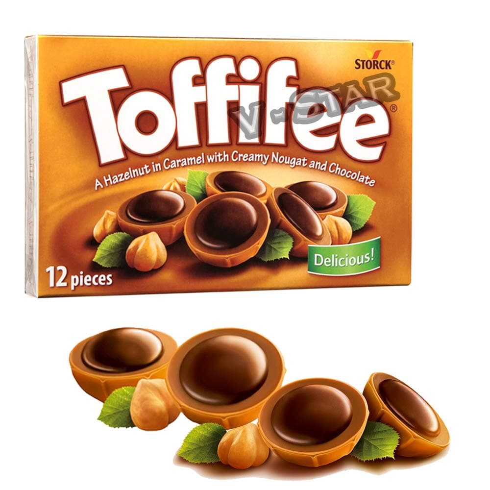 5 X TOFFIFEE 100G 12 Pieces STORCK Chocolates with Hazelnut New Boxed
