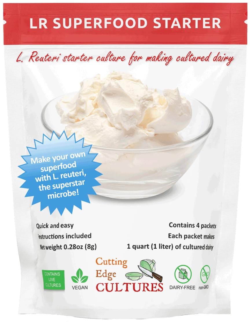 LR SuperFood Starter Culture L. Reuteri ProBiotic As Recommended By Dr William Davis Super Gut, MD Cultured Dairy Low And Slow Yogurt Lactobacillus