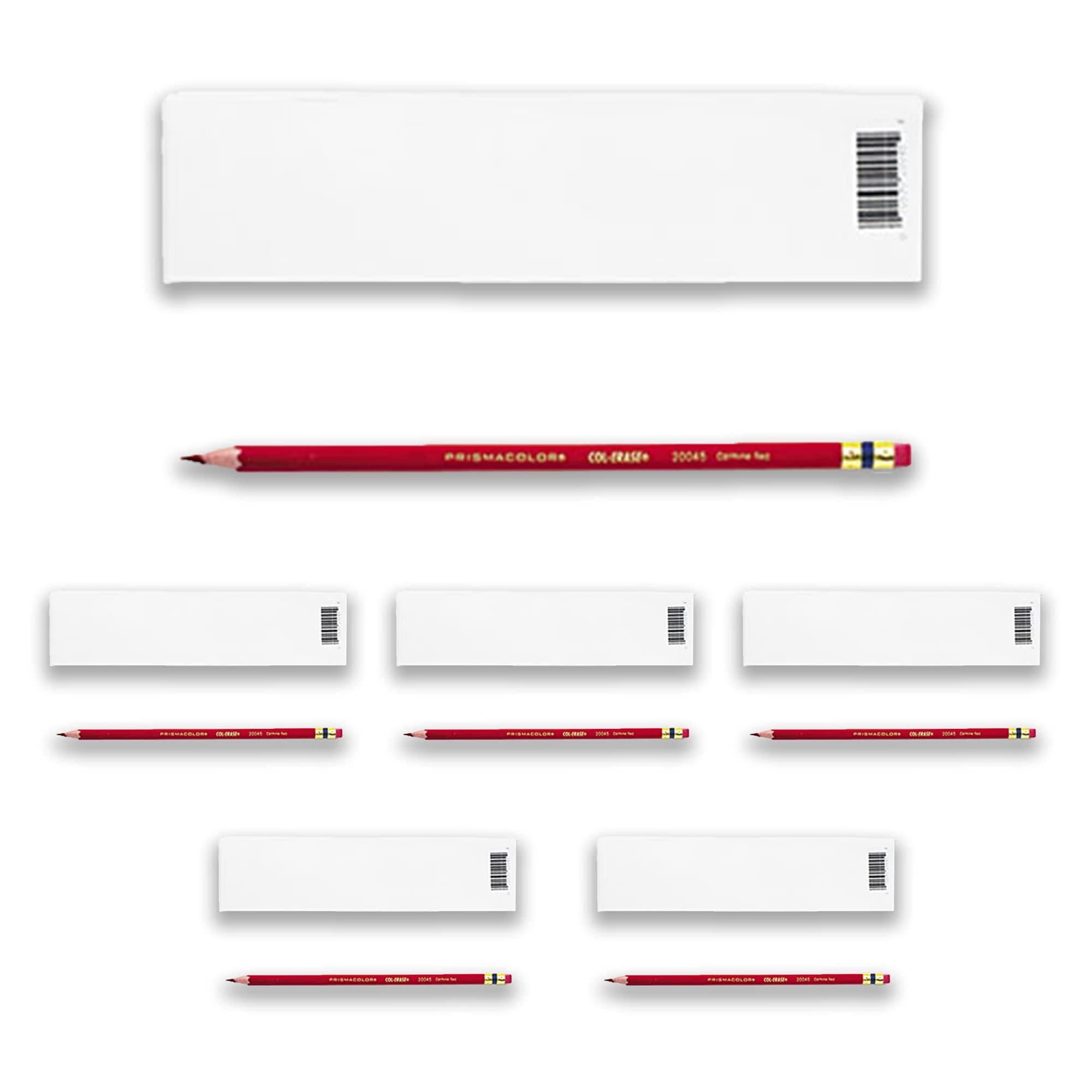 (6 Pack Value Bundle) SAN20045 Col-Erase Pencil w/Eraser, Carmine Red Lead/Barrel, Dozen