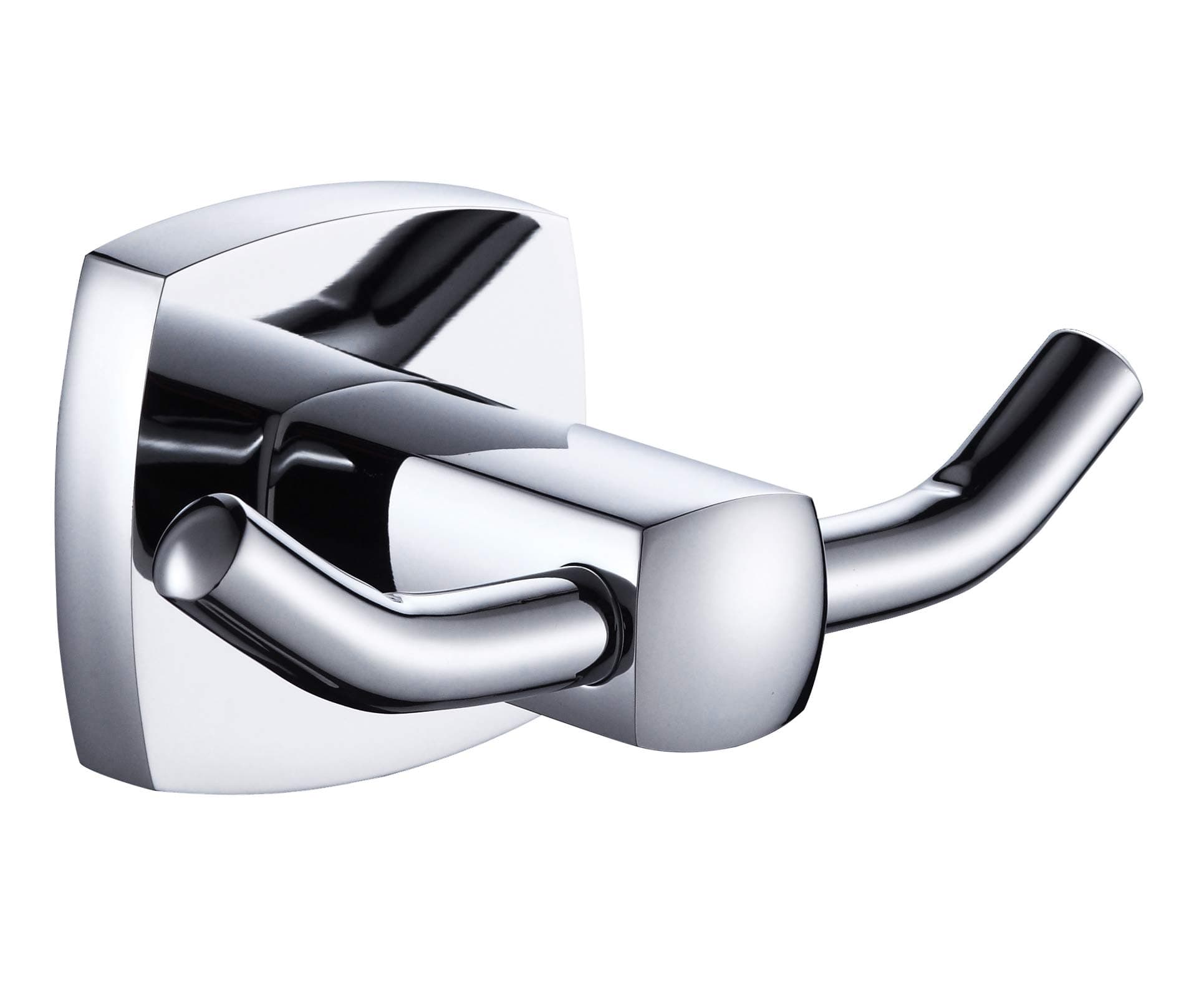 Wall Mounted Solid Brass Twin Robe and Towel Hooks with Chrome Finish Hanger for Tea or Hand Towel Coat Hat Keys in Bathroom,Kitchen Office 4413