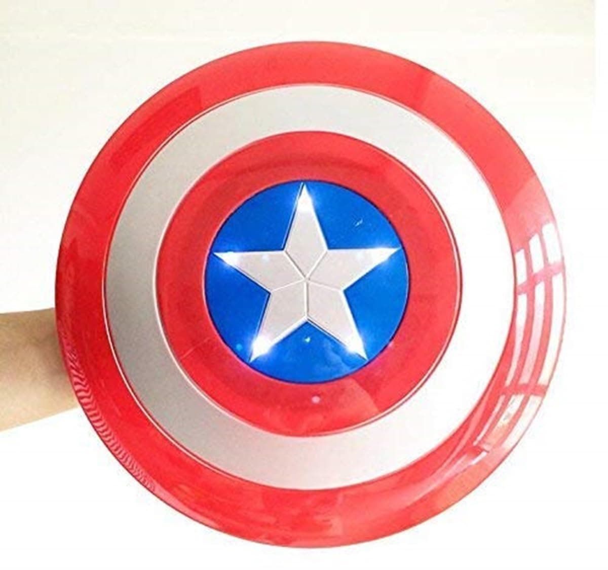 Balloonistics Captain Kids Hero Plastic Shield for Kids with Strap for Little Heros Role Play and Costume Party (Red)