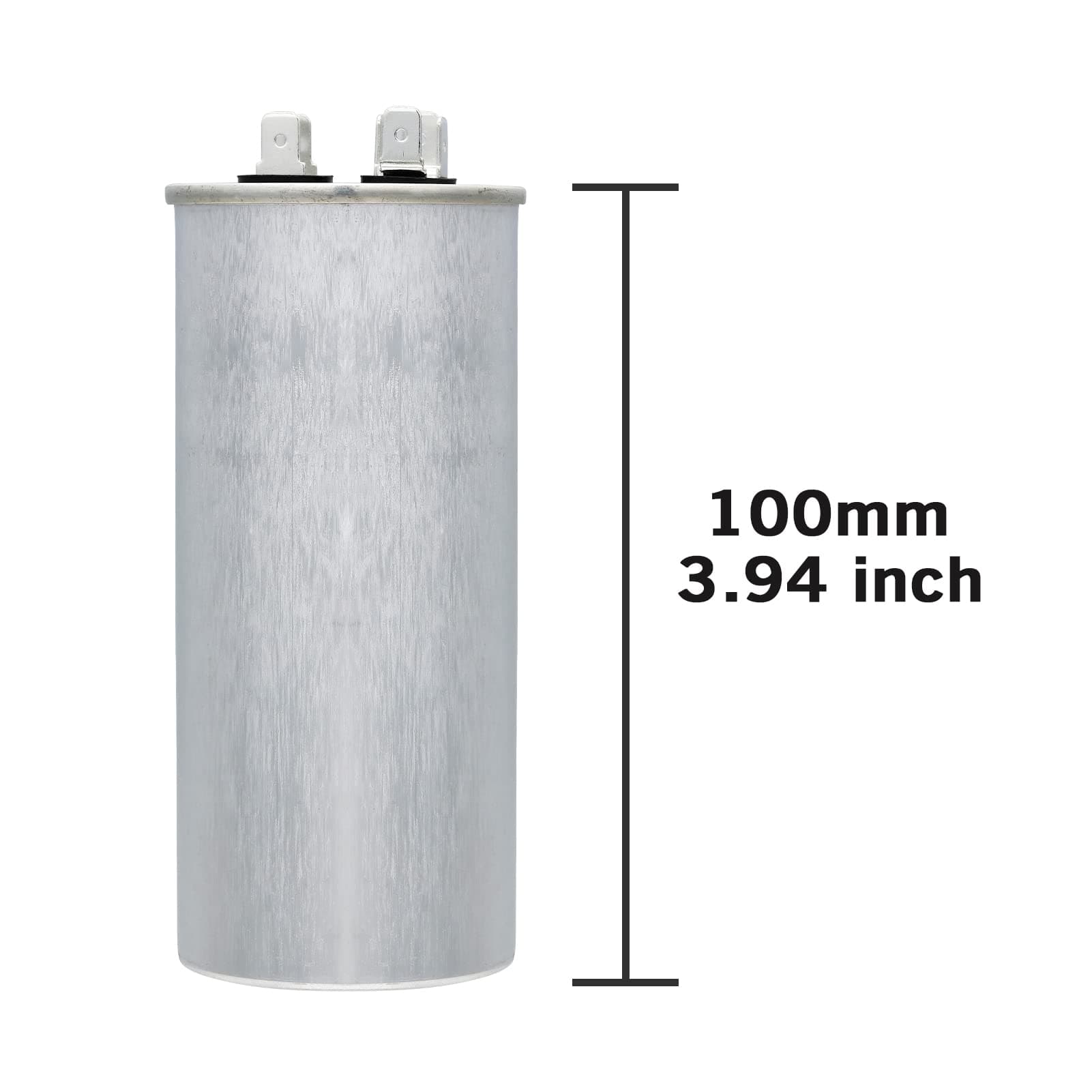 45uF 45 MFD 370VAC 440VAC 450VAC 50/60Hz CBB65 CBB65B Run Start Capacitor for AC Unit Fan Motor Start or Pool Pump or Air Condenser Straight Cool