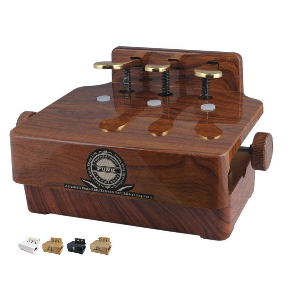 Adjustable Piano Pedal Extender Bench (Rose Wood)