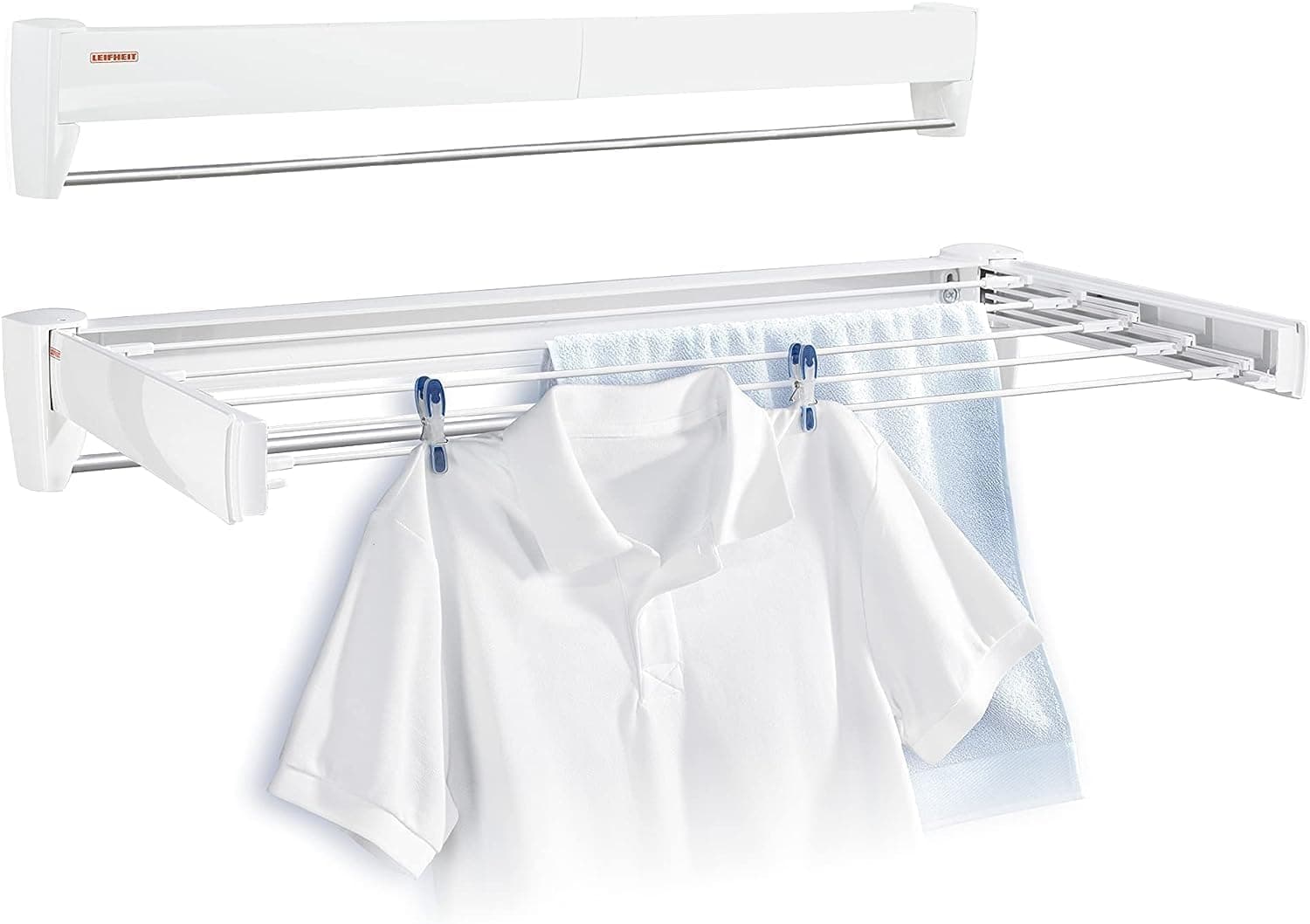 Leifheit Telegant Wall Dryer and Towel Rail, 36 Protect Plus