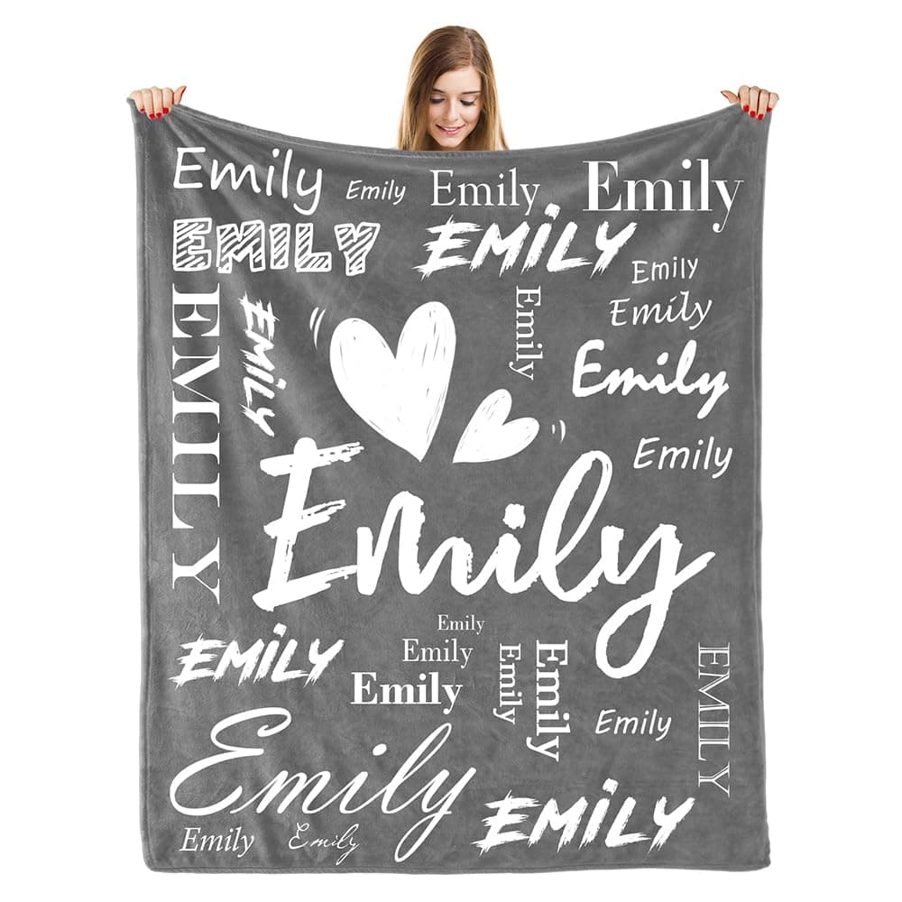 Custom Name Blankets for Baby/Girl/Boy/Kid, Custom Blankets with Name, Customized Name Blankets, Personalized Name Blankets Gifts for Birthday, Father's Day