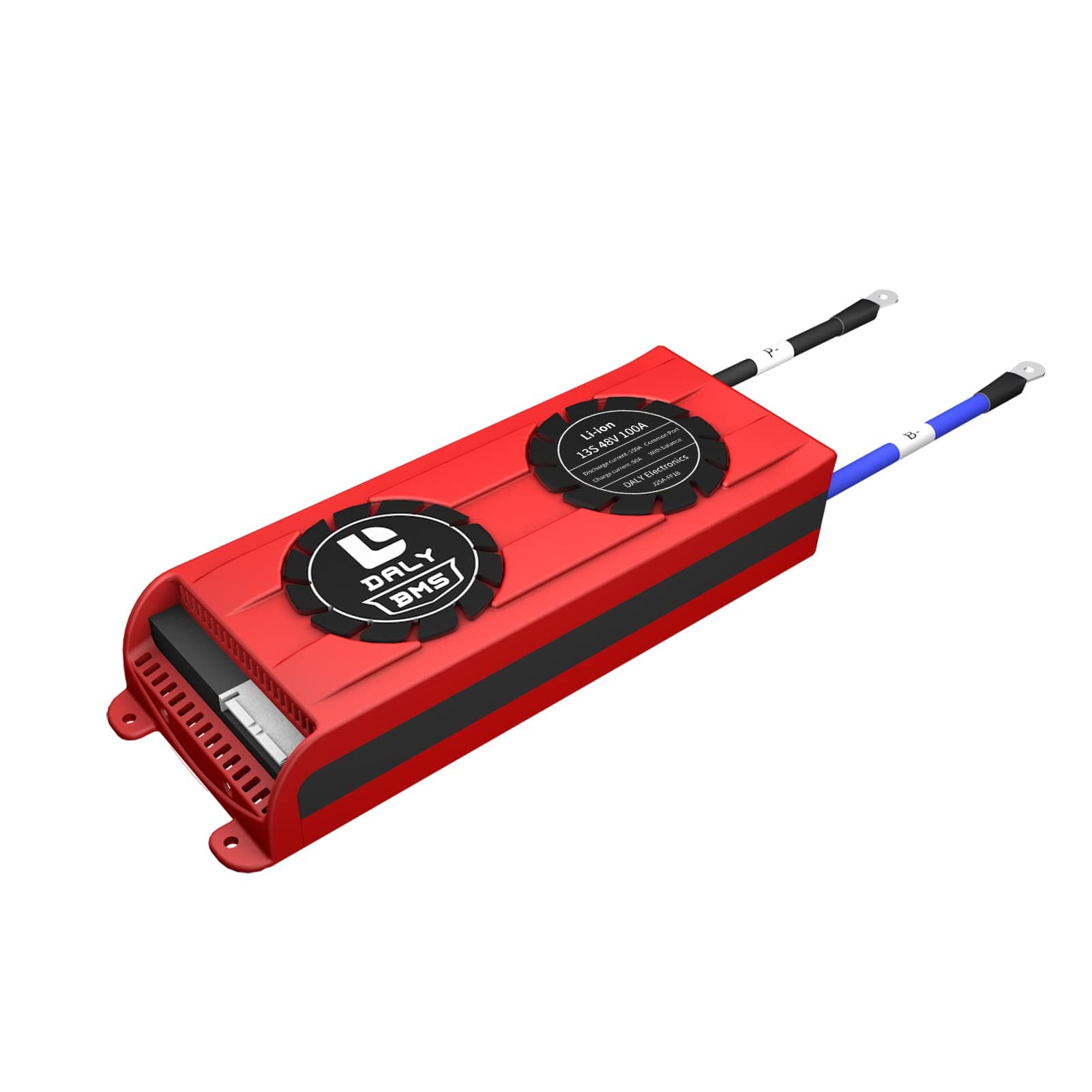 DALY BMS 13S 48V 100A Li-ion Battery Protection Module PCB Protection Board with Balance Leads BMS for 18650 Battery Pack 48V(Standard BMS,100A Fan)