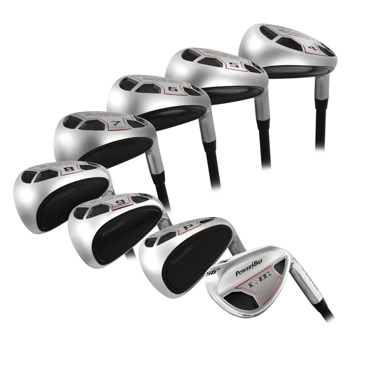 Powerbilt Golf EX-550 Hybrid Iron Set 4-SW Men's RH Graphite