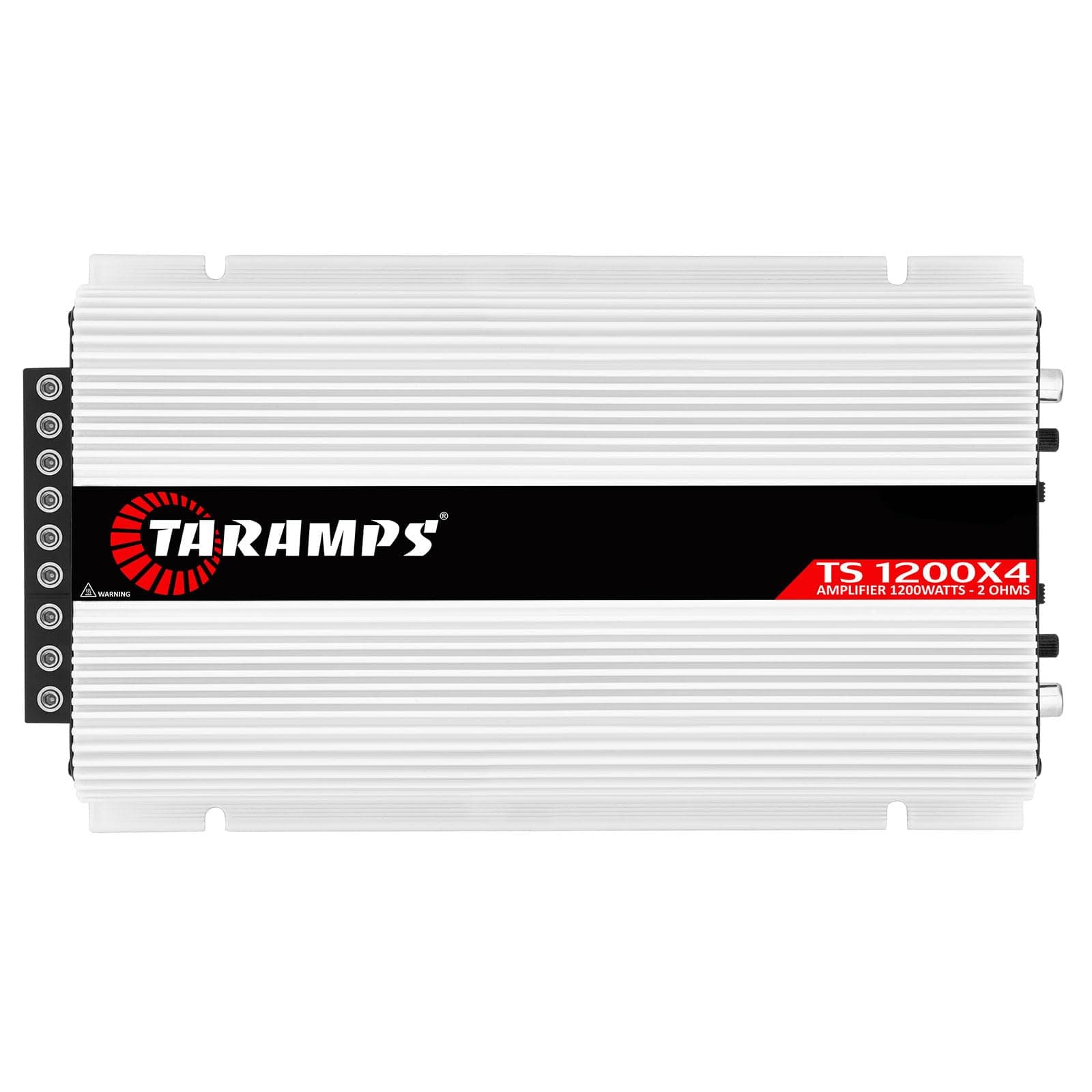 Taramps TS 1200X4 1200W RMS to 2 Ohm, 4 Channel or 2 Channel Bridged Car Audio Amplifier, Full Range, Fixed RCA Input and Cable, Class D