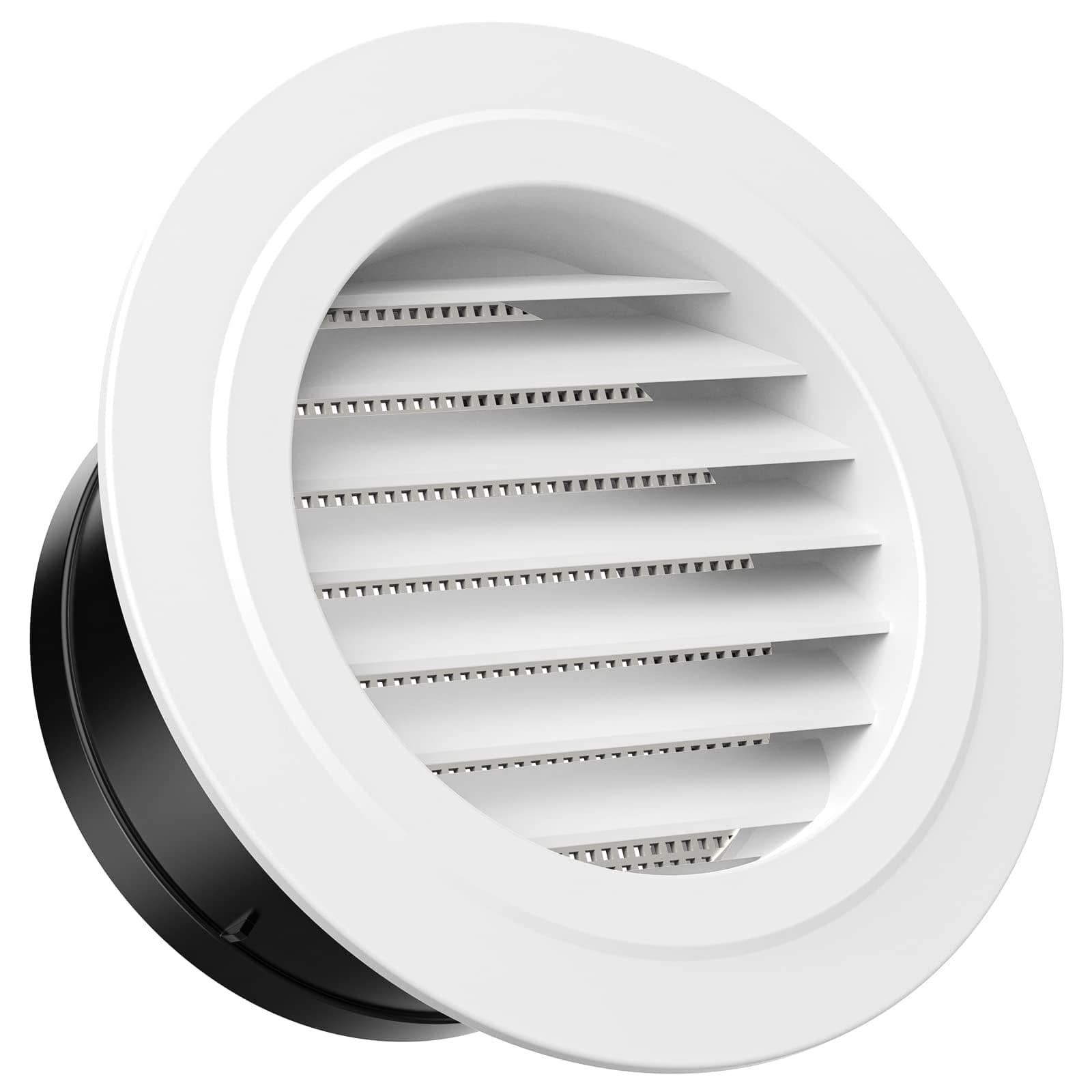 Hon&Guan 6'' Soffit Vent Exhaust Vent, 6 Inch Round Air Vent Dryer Vent Soffit with Built-in a Fly Screen for Bathroom Office Home(150mm)