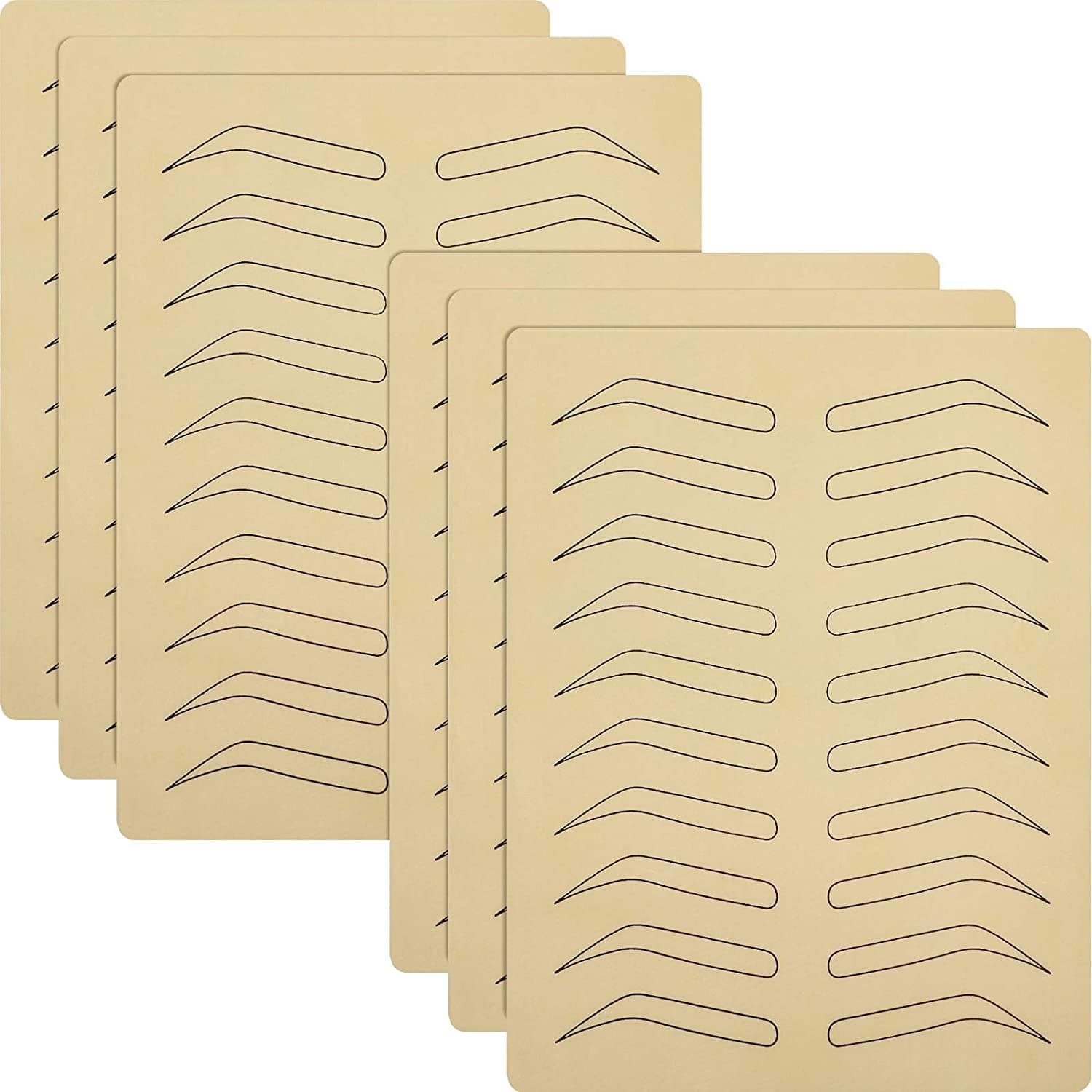 Eyebrow Tattoo Skin for Makeup Practice Latex Microblading Tattoo Skin Sheet Double Sided Practice Skin for Biggeners & Makeup Practice, No Ink Needed