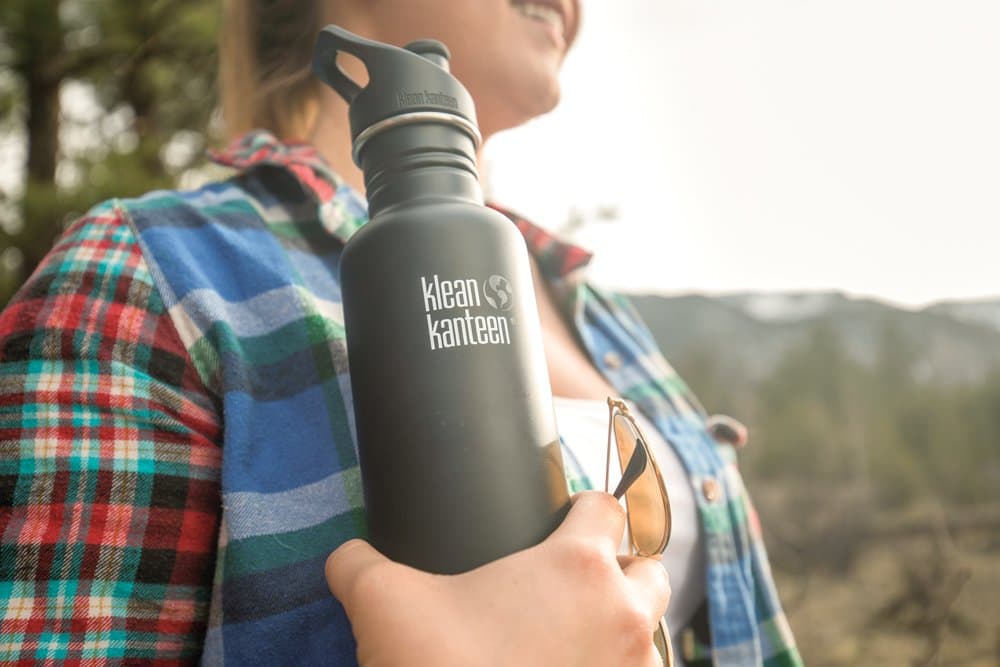 Klean Kanteen Classic Stainless Steel Singel Wall Non-Insulated Water Bottle with Sport Cap