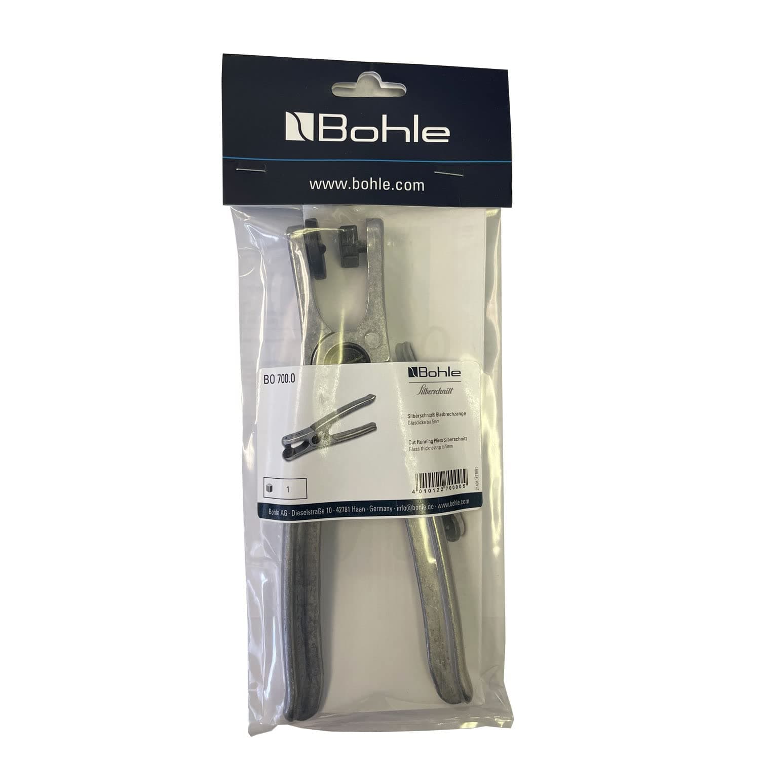 Silberschnitt Glass Cut Running Pliers BO 700.0 by Bohle