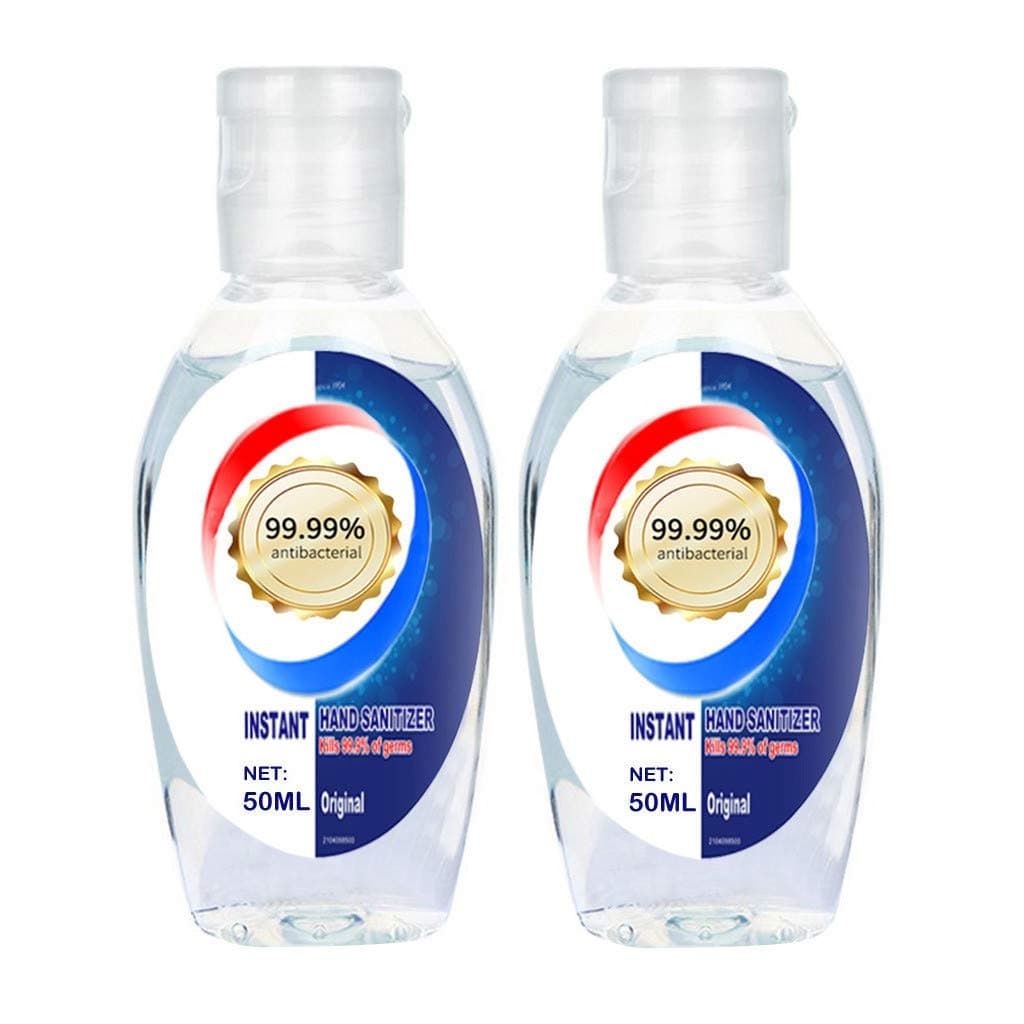 (in stock) Disposable No Clean Waterless Hand Wash Gel, Hand Wash Soap Portable Mini For School Office Travel (2 PC 50ML Blue)