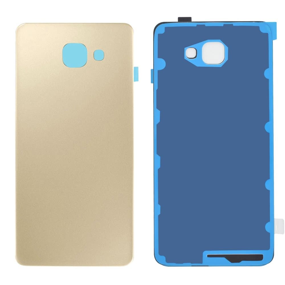 LUVSS New Back Glass Replacement for Samsung Galaxy A9 A900 / A9 Pro A910 Rear Cover Glass Panel Case Housing with Adhesive Preinstalled Repair Part (Gold)
