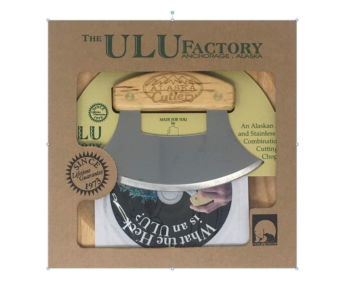 Alaska Ulu Knife Set with Chopping Bowl and DVD!