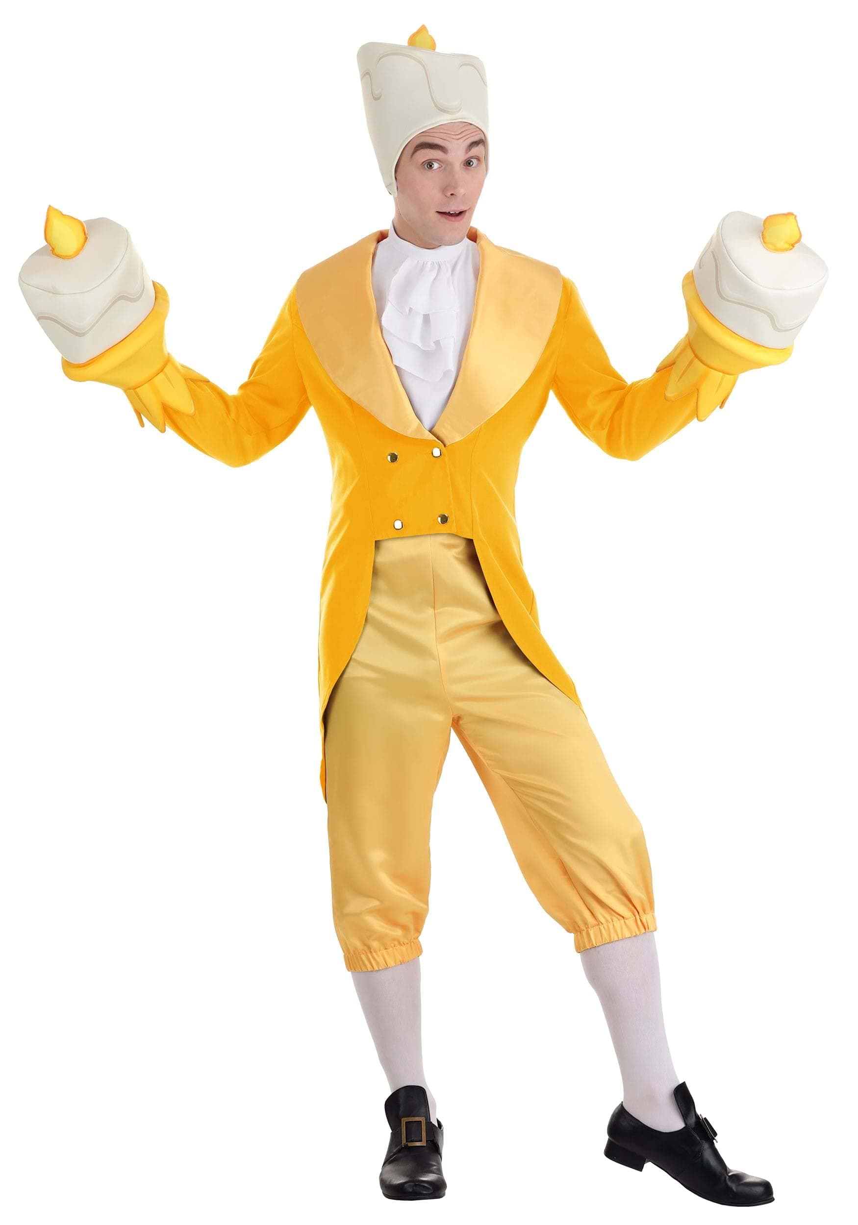 Disney's Beauty and the Beast Lumiere Costume for Men, Be Our Guest Candlestick Charmer Outfit