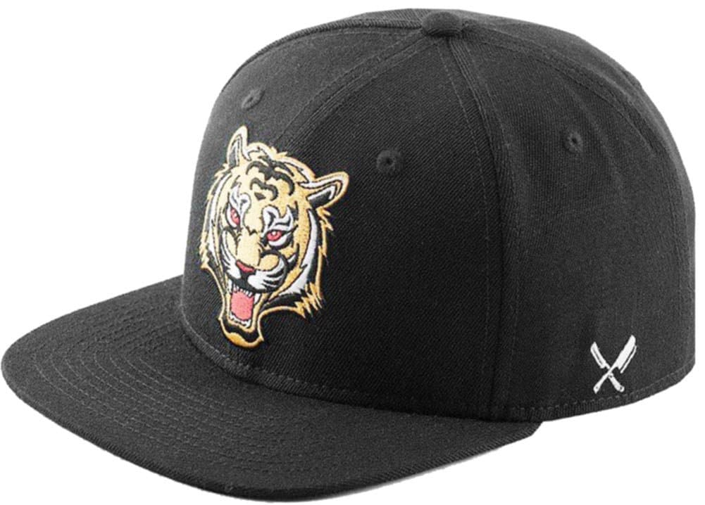 Distorted People Barber & Butcher Tiger Black Snapback Cap Basecap OSFA One Size