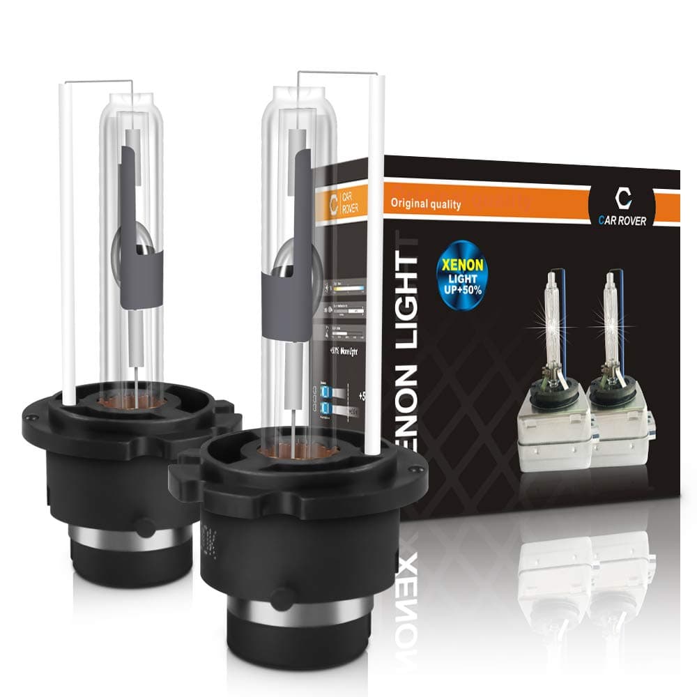 CAR ROVER D2R 6000K 35W Xenon Headlight Replacement Bulb with Metal Stents Base for 12V Car Head Lights (Pack of 2)
