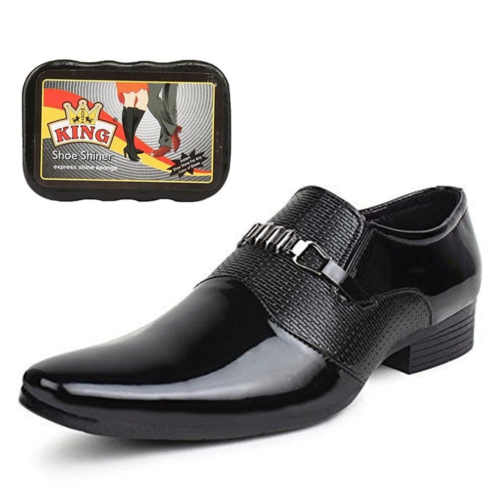 shoecom Men`s Black Formal Party Wear Shoes