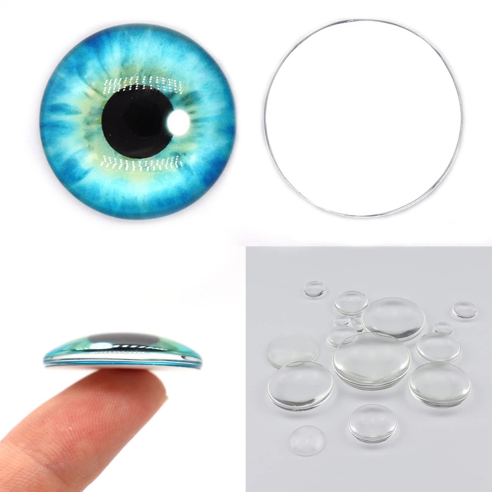 100PCS Eyes Glass Cabochon for Clay Doll Making Sculptures Props Craft DIY Findings Jewelry Making Christmas Gift