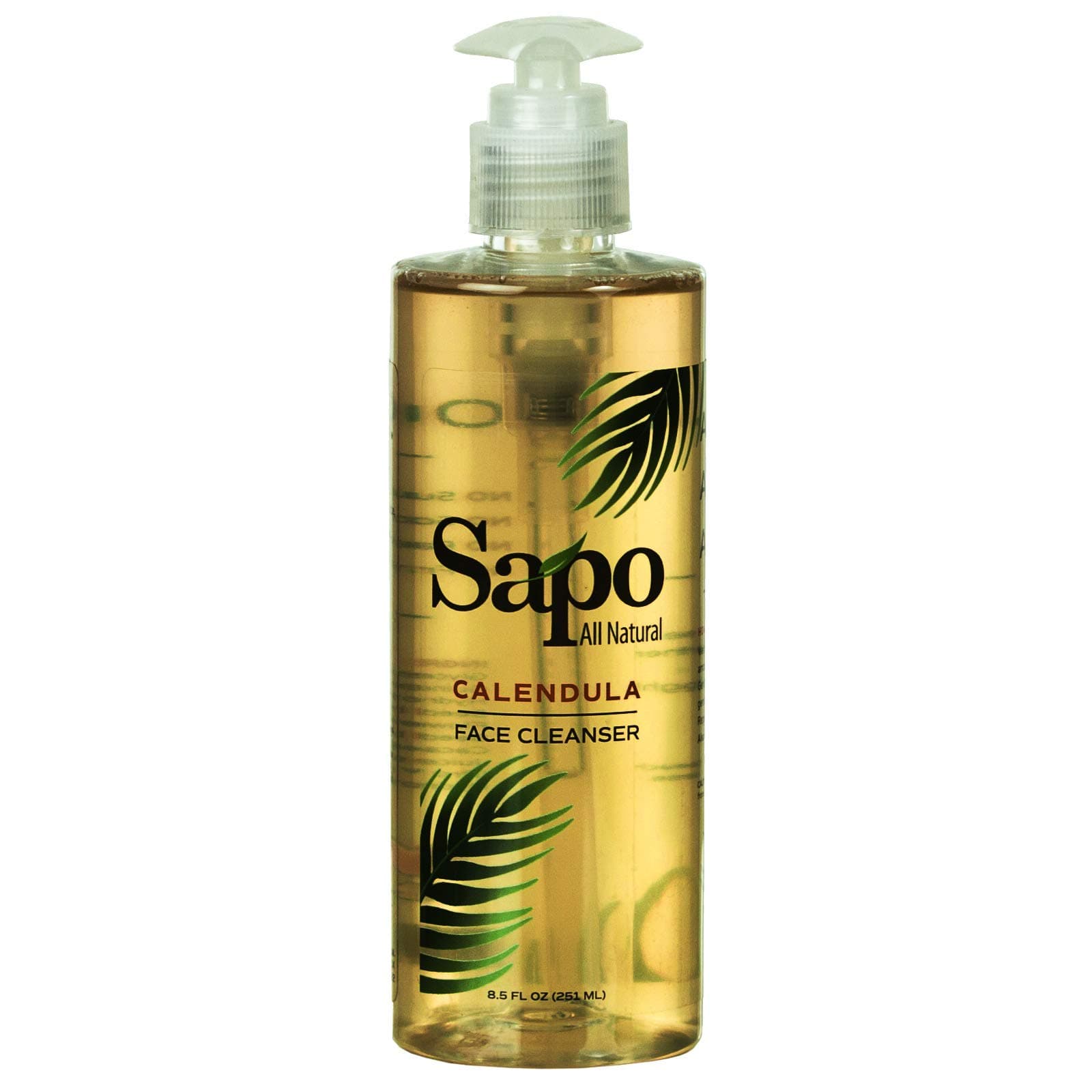 Sapo All Natural Calendula Face Cleanser. Healing, Renewing and Restoring Facial Cleanser. A Facewash for All Skin Types with Vitamin B, C and E. Great For Combination Skin. Made in the US - 8.5 Oz