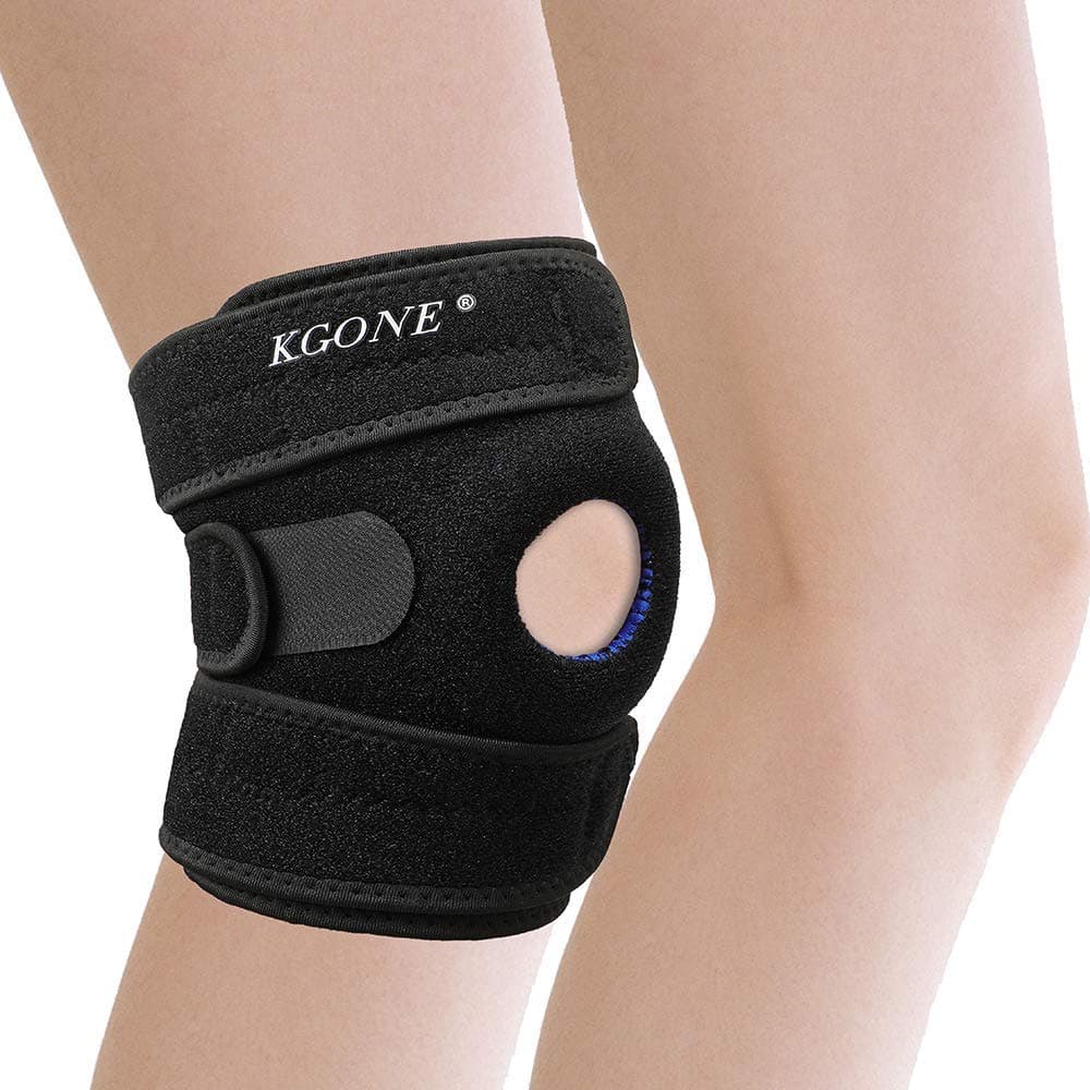 Knee Brace Support with Anti-Slip Design, Fully-Adjustable Neoprene Brace-Support for Sports, Arthritis Pain Relief, Joint Pain, Tendonitis, Meniscus Tear, Basketball, Running, Men & Women