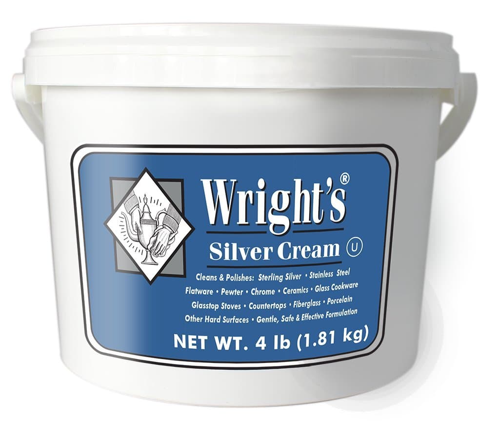 Wright's Silver Cleaner and Polish Cream - 4 Pounds - Ammonia Free - Gently Clean and Remove Tarnish Without Scratching