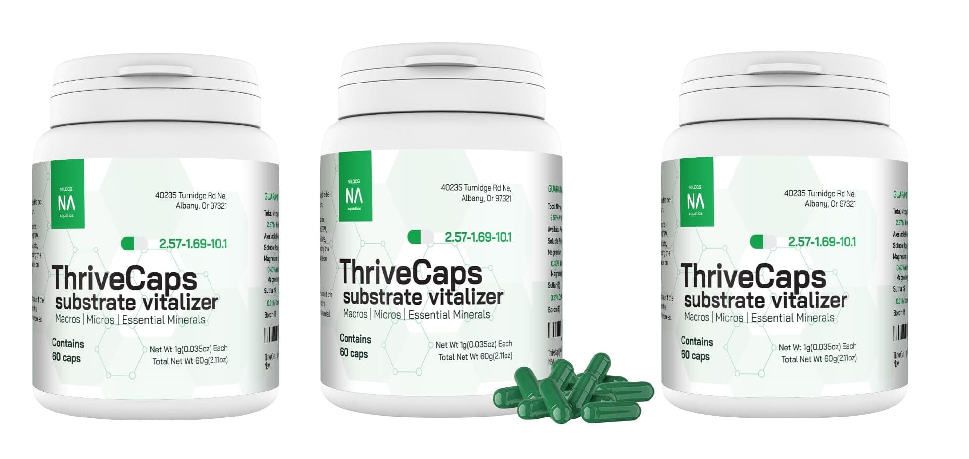 ThriveCaps | Aquarium Root Tab/Caps | NA Premium Root Caps 60 Count(1 gram Each) (3x60ct Jars)