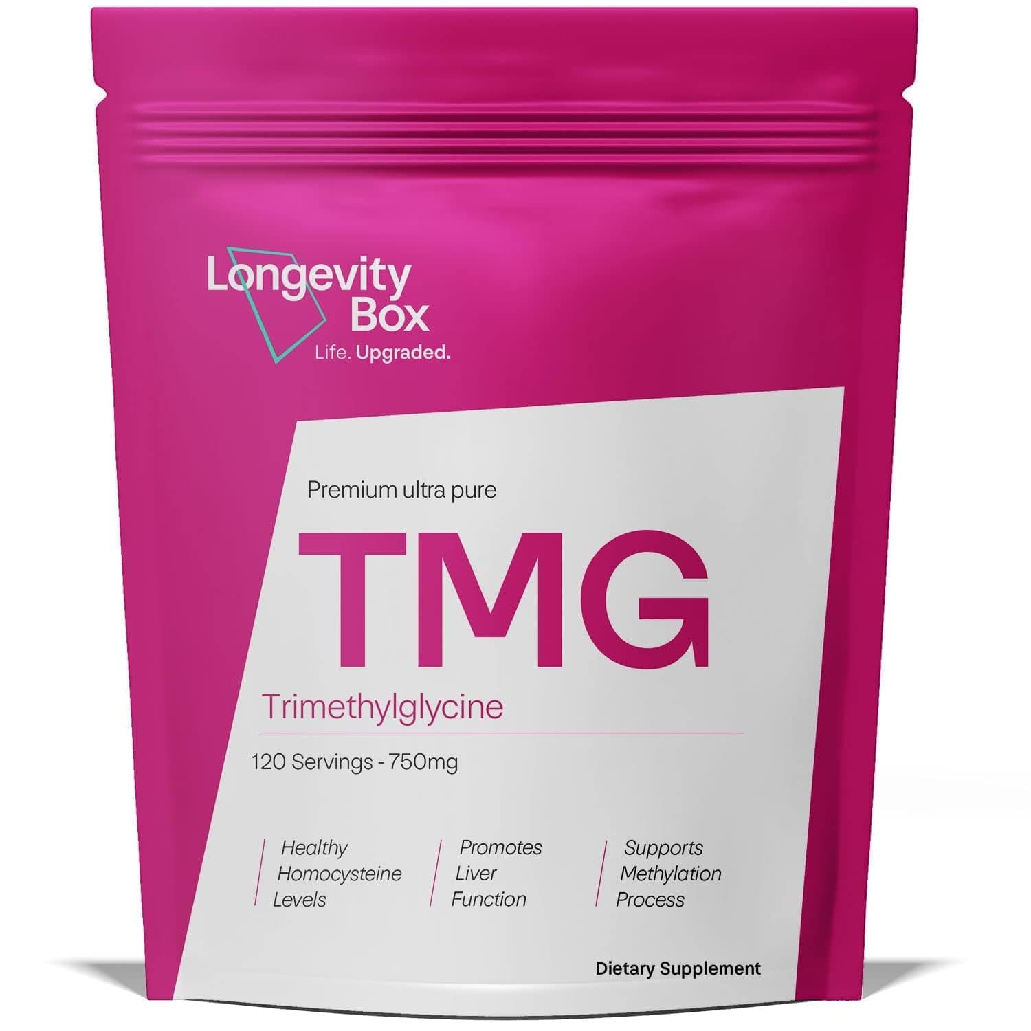 TMG 750mg – 120 Capsules | 99% Pure Trimethylglycine (Betaine) | Supports DNA Methylation, Liver & Heart Health | Vegan, Non-GMO