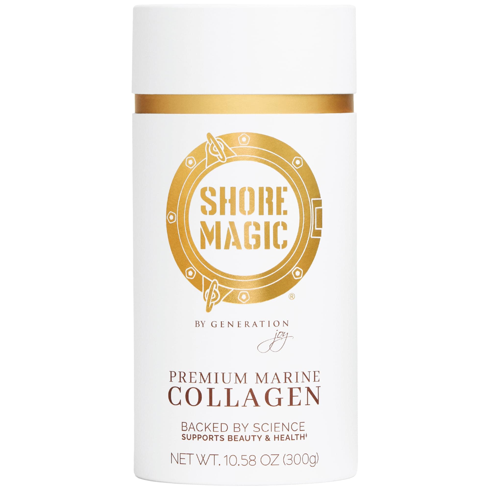Shore Magic Premium Marine Collagen Powder Types I-IV – Wild Fish, Hydrolyzed Peptides, Unflavored, 9g Protein Per Serving – Supports Youthful Skin, Hair, Nails & Joints, 30-Day Supply