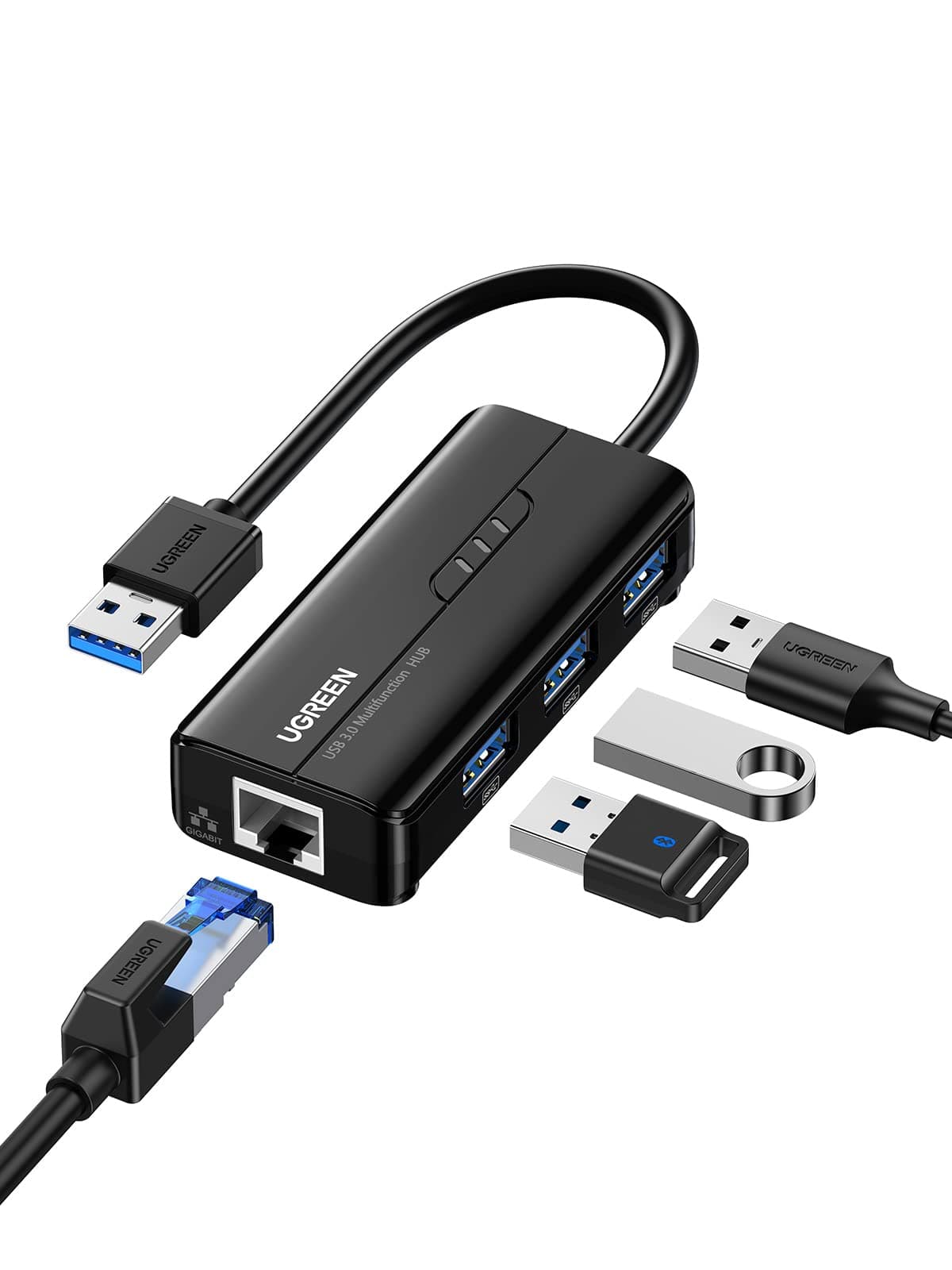 UGREEN USB 3.0 Hub LAN Adapter 3 Port RJ45 1000Mbps Gigabit