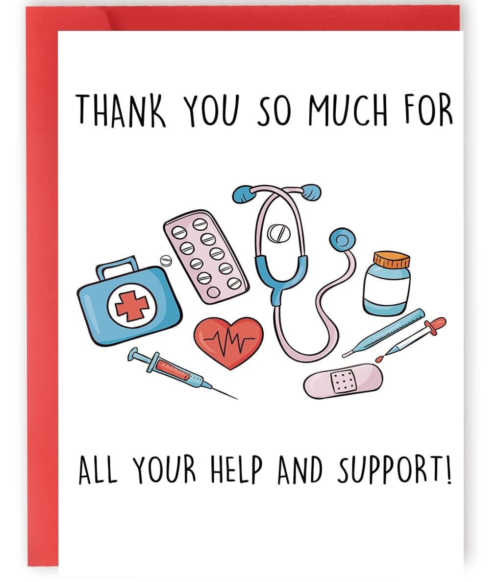 YiKaLus Cute Thank You Card for Doctor Nurses, Appreciation Gifts for Women Men, Medical Staff Appreciate Greeting Card, Perfect Doctors Day Gift Idea for Doctor Staff