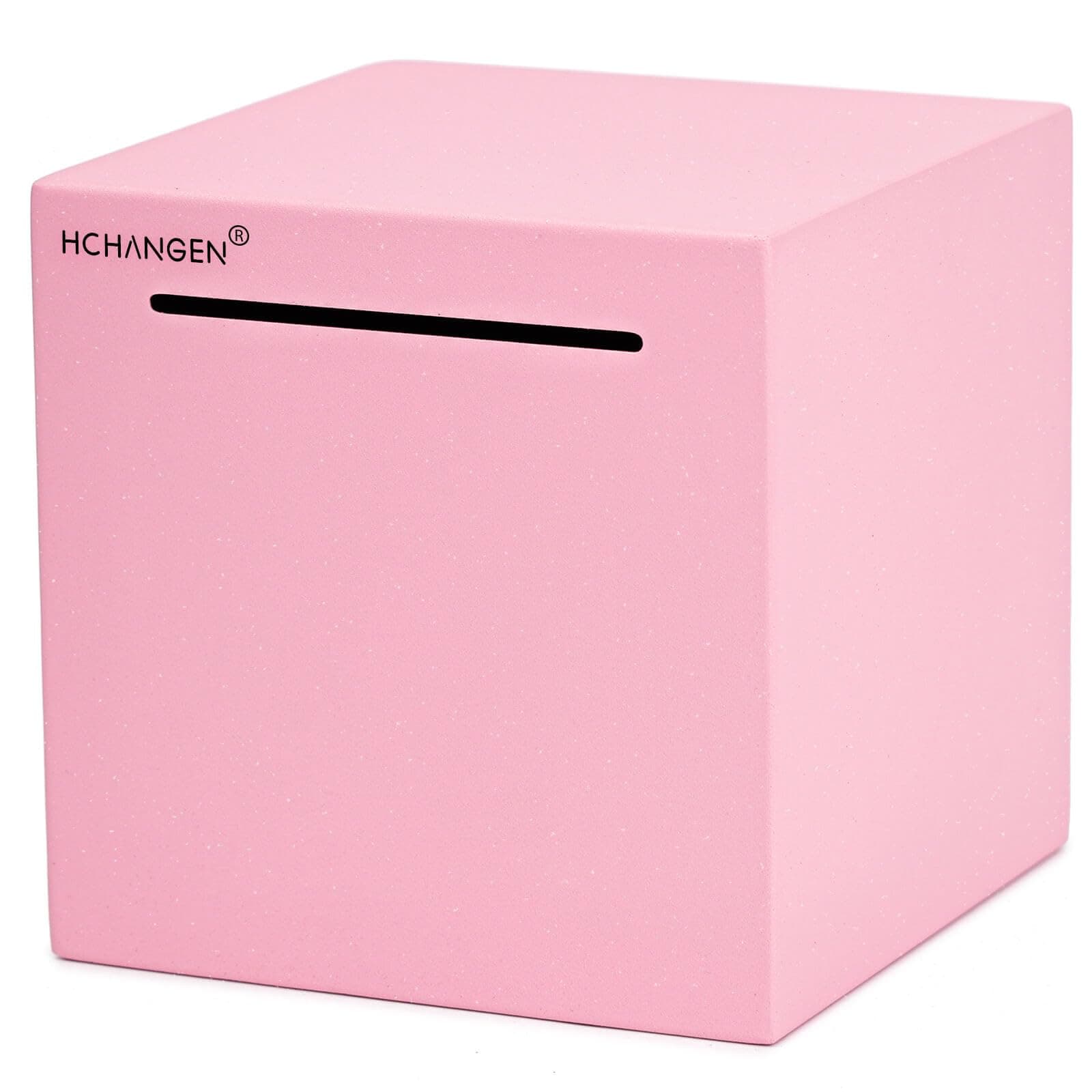 Piggy Bank for Adults, Stainless Steel Savings Bank, Must Break to Open Metal Money Box for Cash Saving (Pink, 4.72inches)