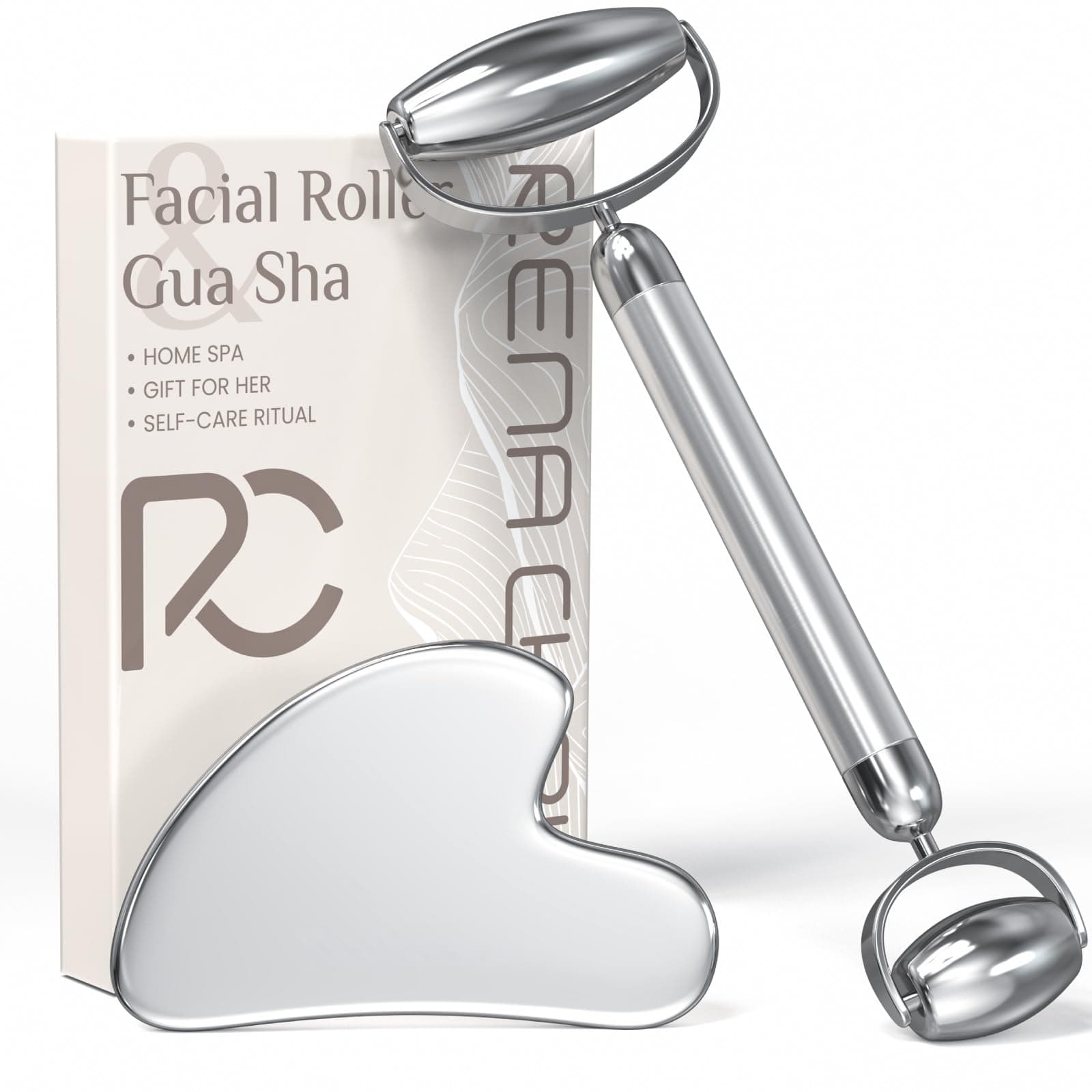 Casa Chris Scalp Massage, Face & Body, Heavy Duty Stainless Steel, Beauty Care Tool, Home Salon, Unisex, Skin Care Gift, Heart Shaped, Rena Chris