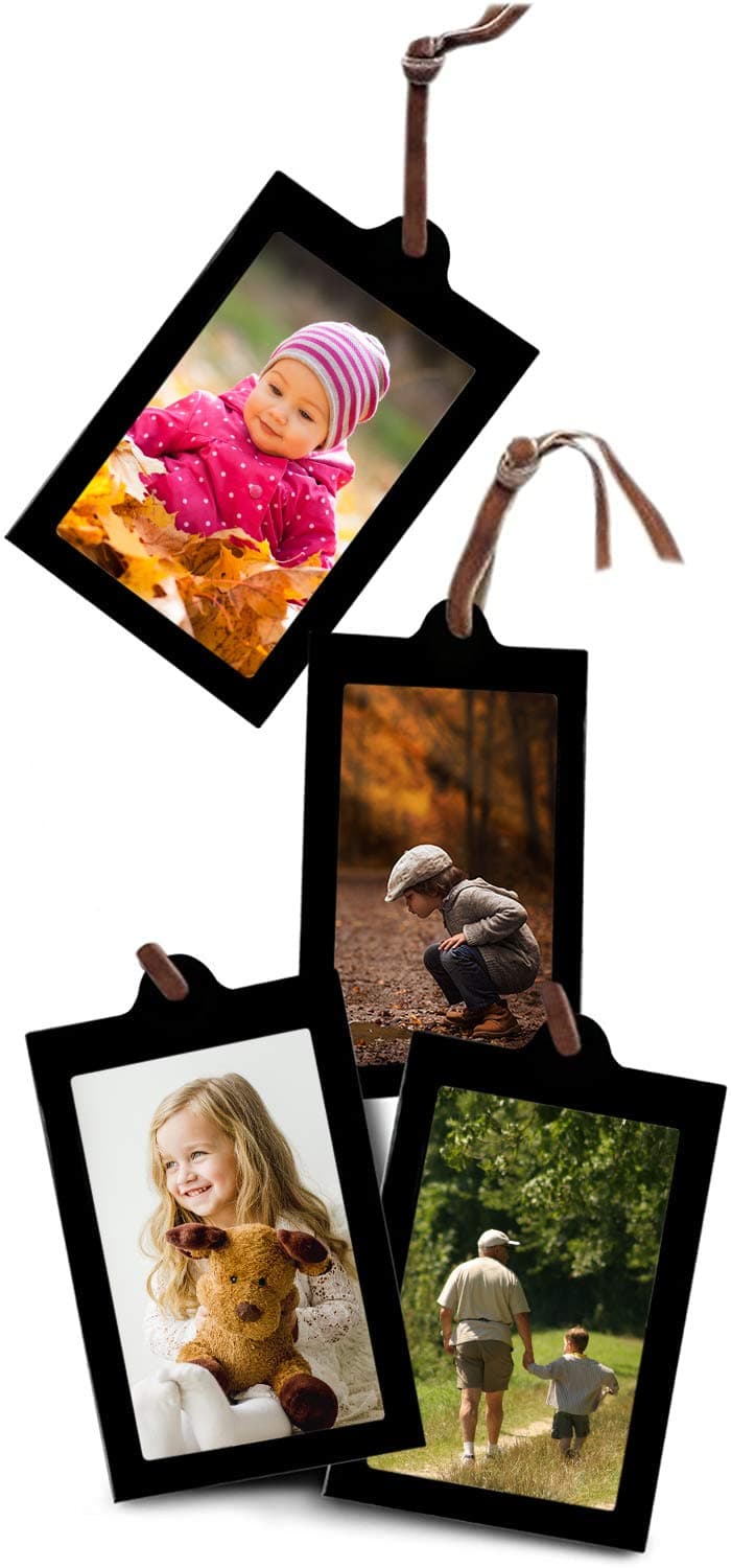 Family Picture Frame Set of 4, Best Gift & Boho Wall Decor, Hanging Picture Frames 4x6