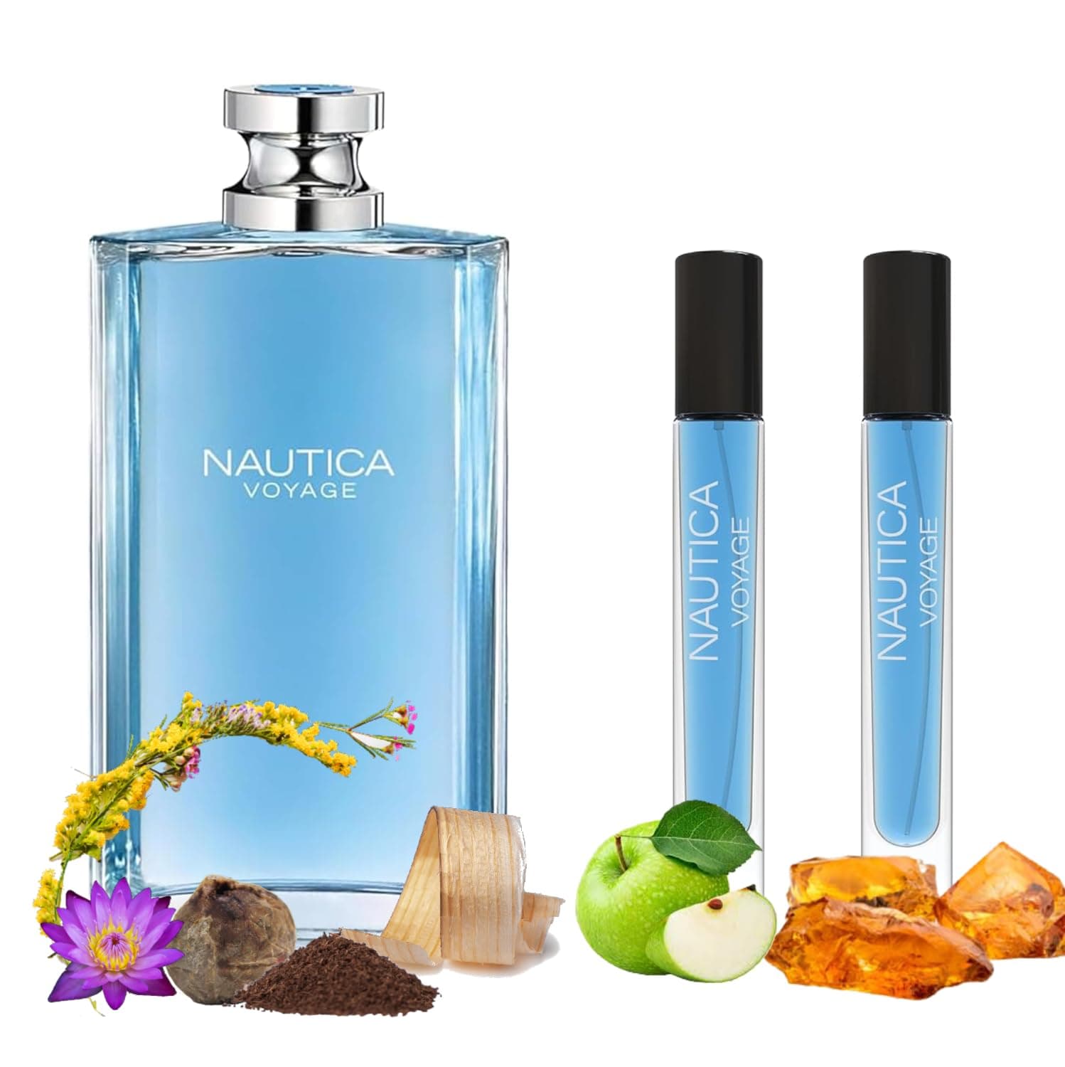 Nautica VOYAGE Aroma Alternative Drawn from Oceanic Blend, Midnight Edition Essence and Vintage Masculine Profile for Men Desiring Fresh Appeal – Pack of 2 Bottles 10ml, No Large Container