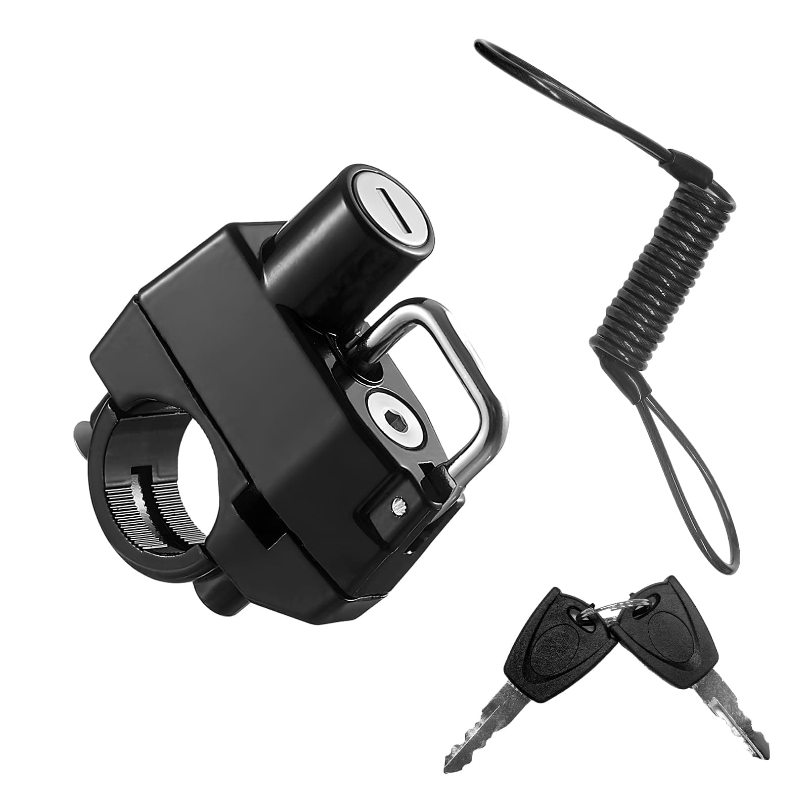 Motorcycle Helmet Lock, Aluminum Alloy Anti Theft Helmet Security Locks, Universal Tamper-Proof Helmet Locks for Motorbike Scooter Bike, Motorcycle Accessories (2PCS)