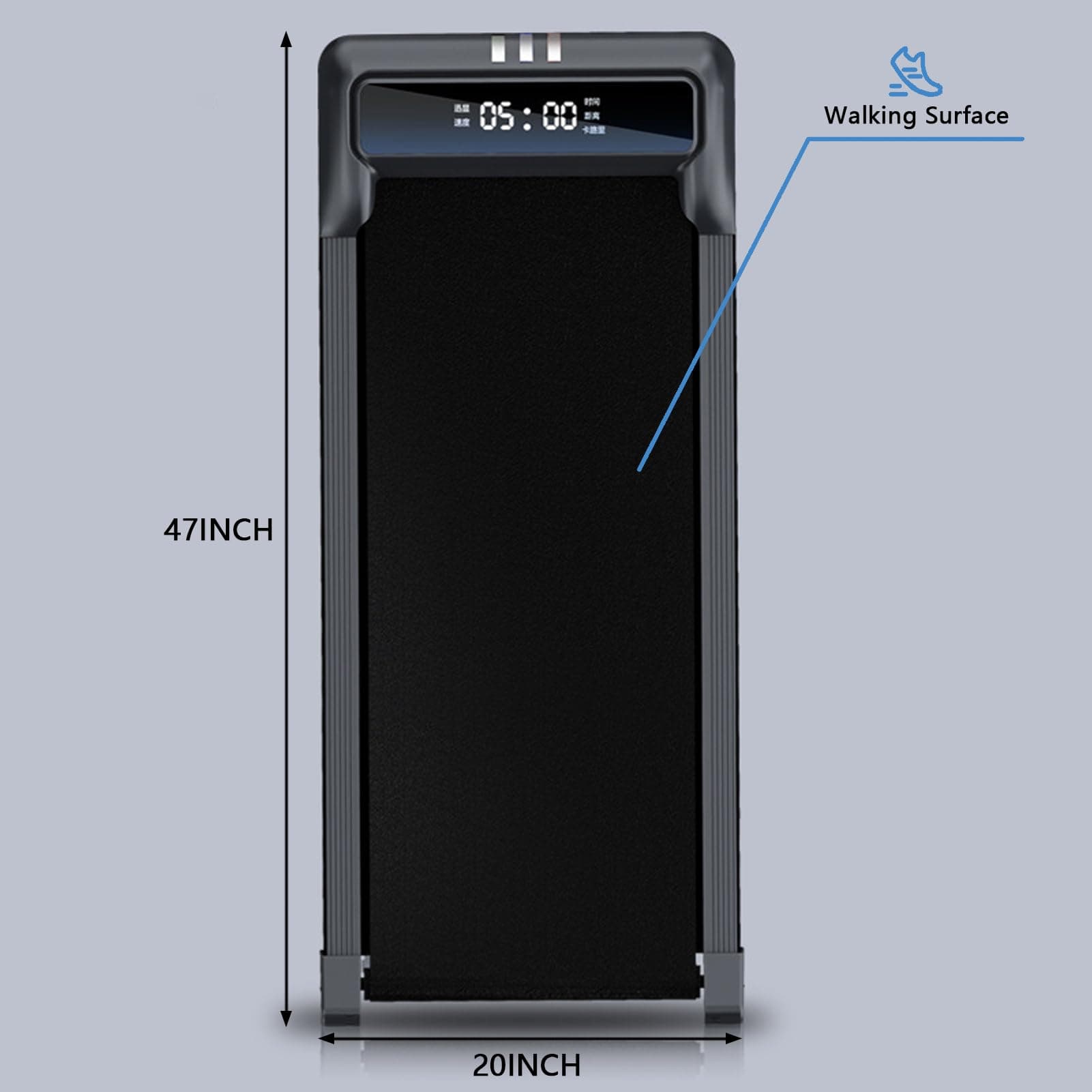 INGUNAR Walking Pad,Under Desk Treadmills for Home, Treadmills for Home Machine, 2.25 HP Smart Running Treadmill with Cushioning System, 220 lb Capacity, for Home Fitness Jogging Walking